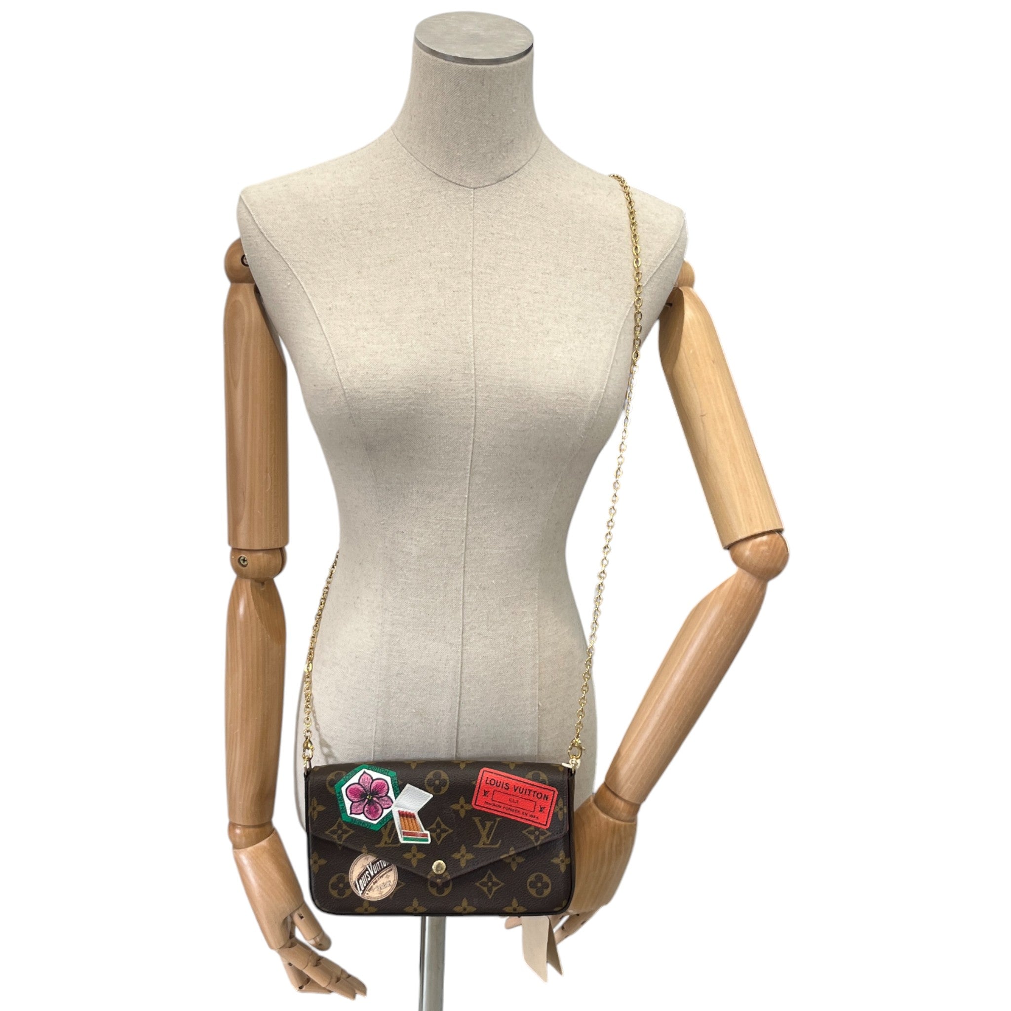 Women's Monogram Pochette Felicie World Tour Bag Brown