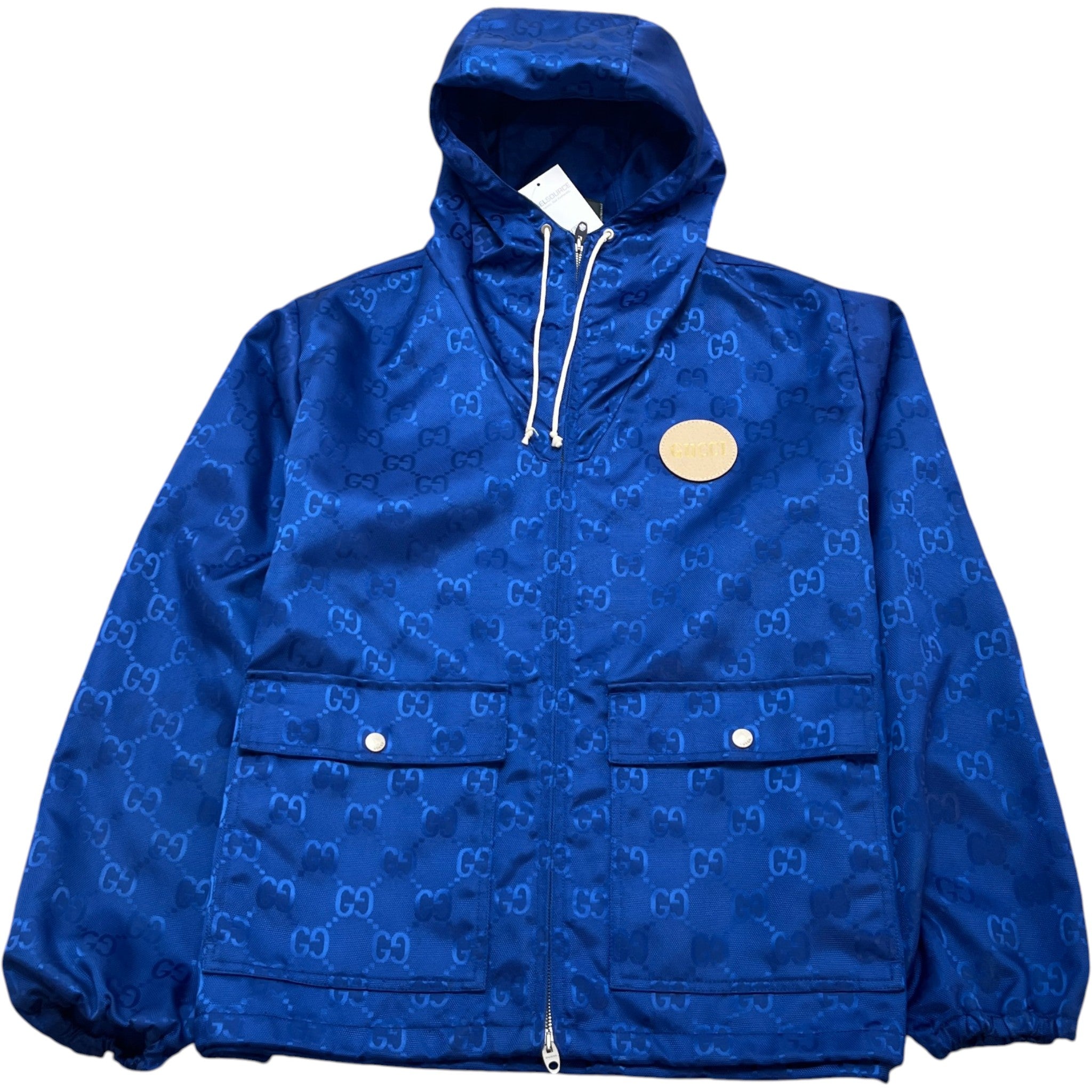 Men's Gg Supreme Off The Grid Jacket Blue Size IT 52 / XL