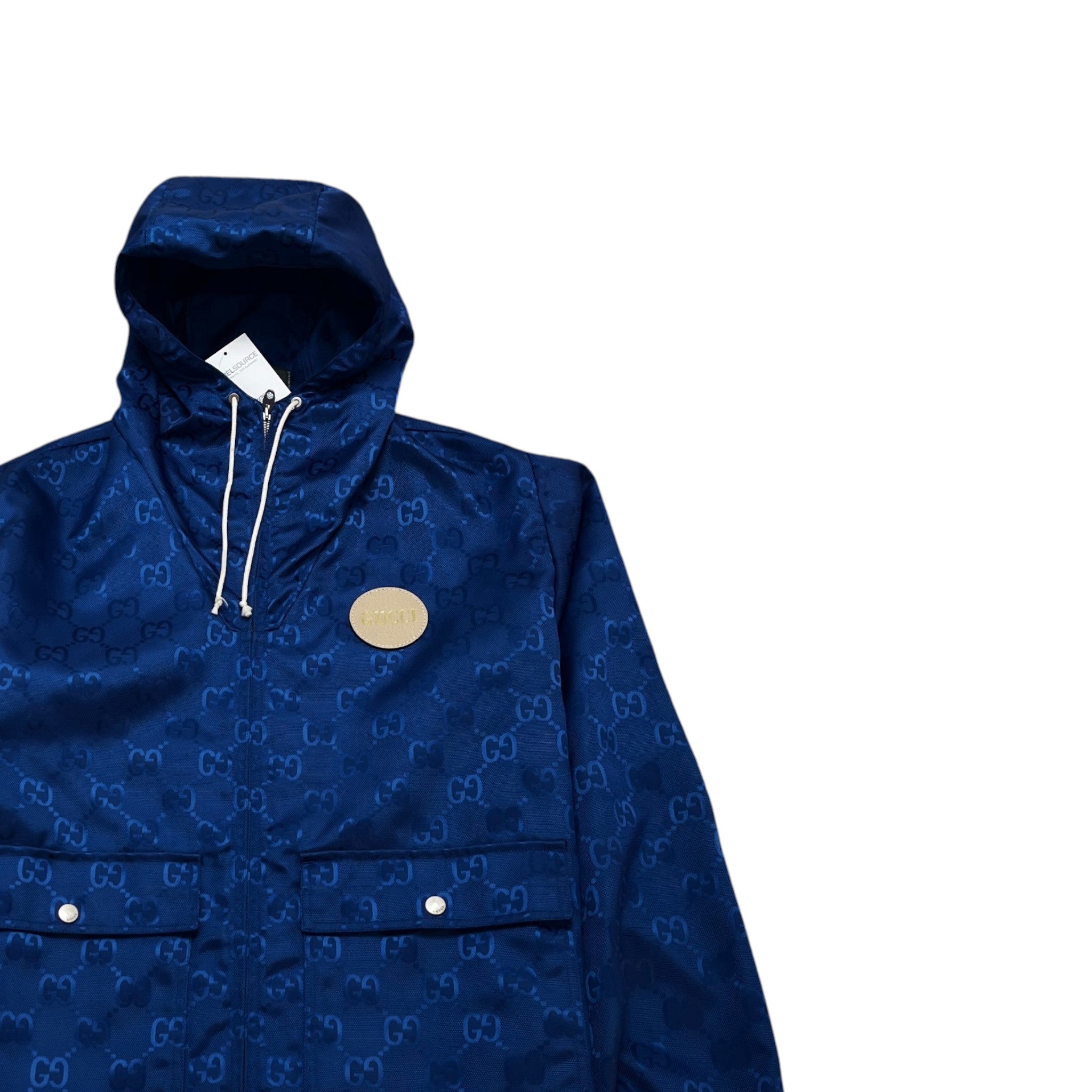Men's Gg Supreme Off The Grid Jacket Blue Size IT 52 / XL