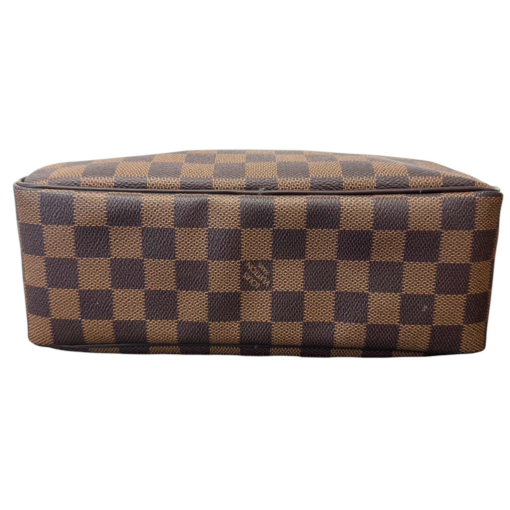 Men's Damier Ebene Trousse 25 Toiletry Bag Brown