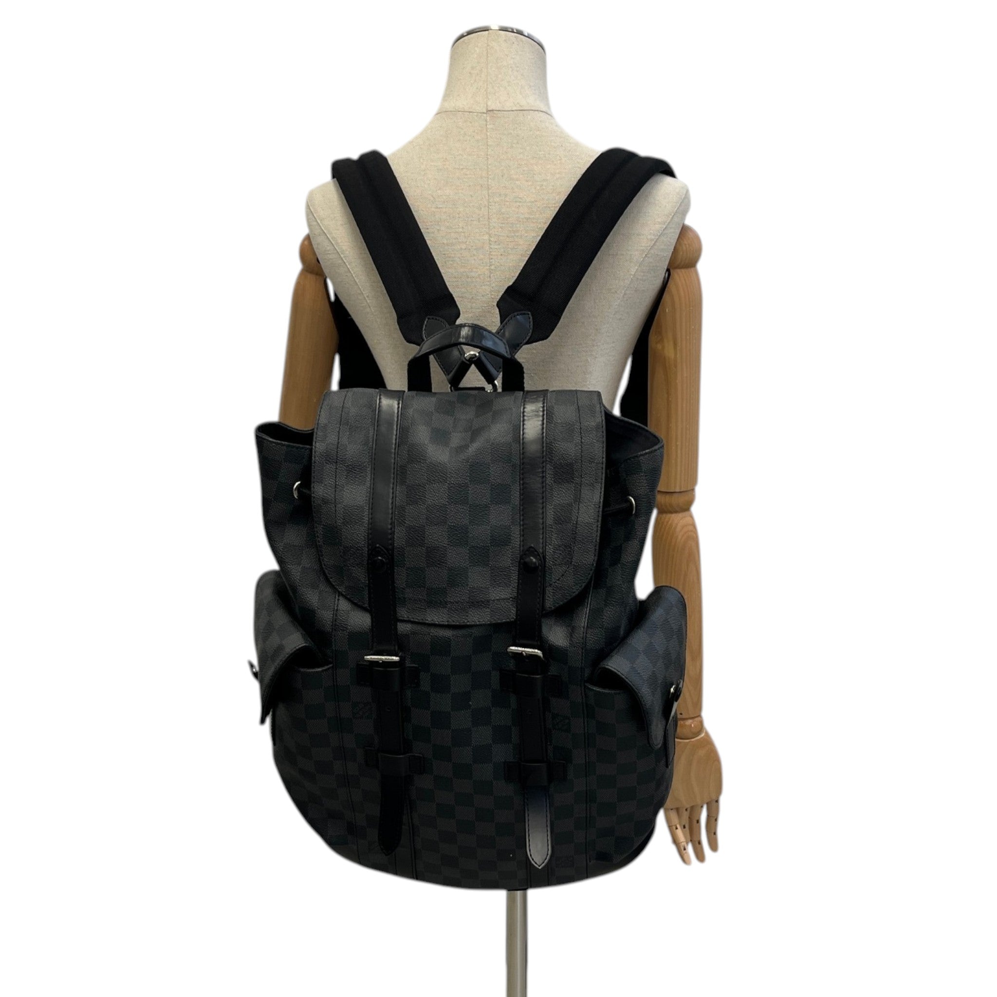 Men's Damier Graphite Christopher Backpack Black