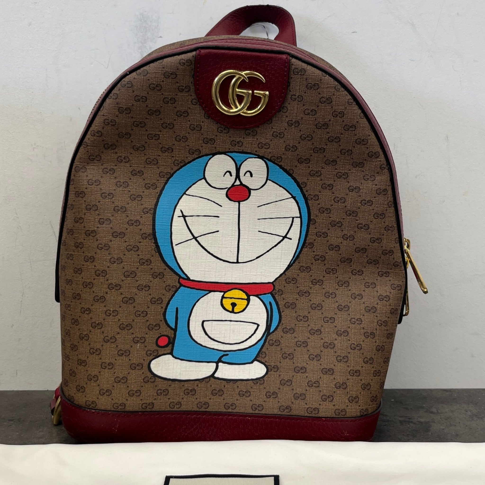 X Doraemon Rare Backpack Burgundy