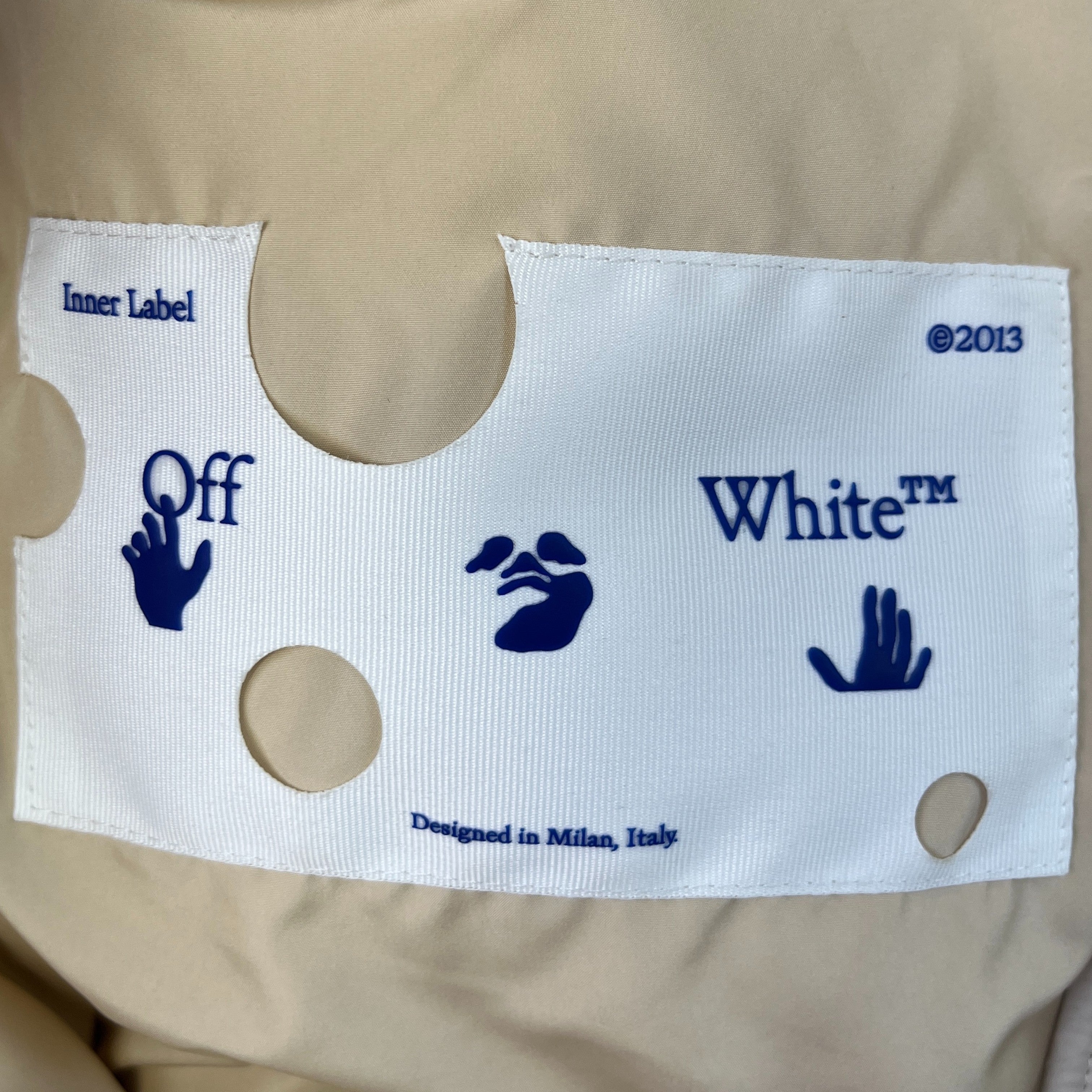 Women's Logo Print Down Jacket Beige Size IT 42 / UK 10