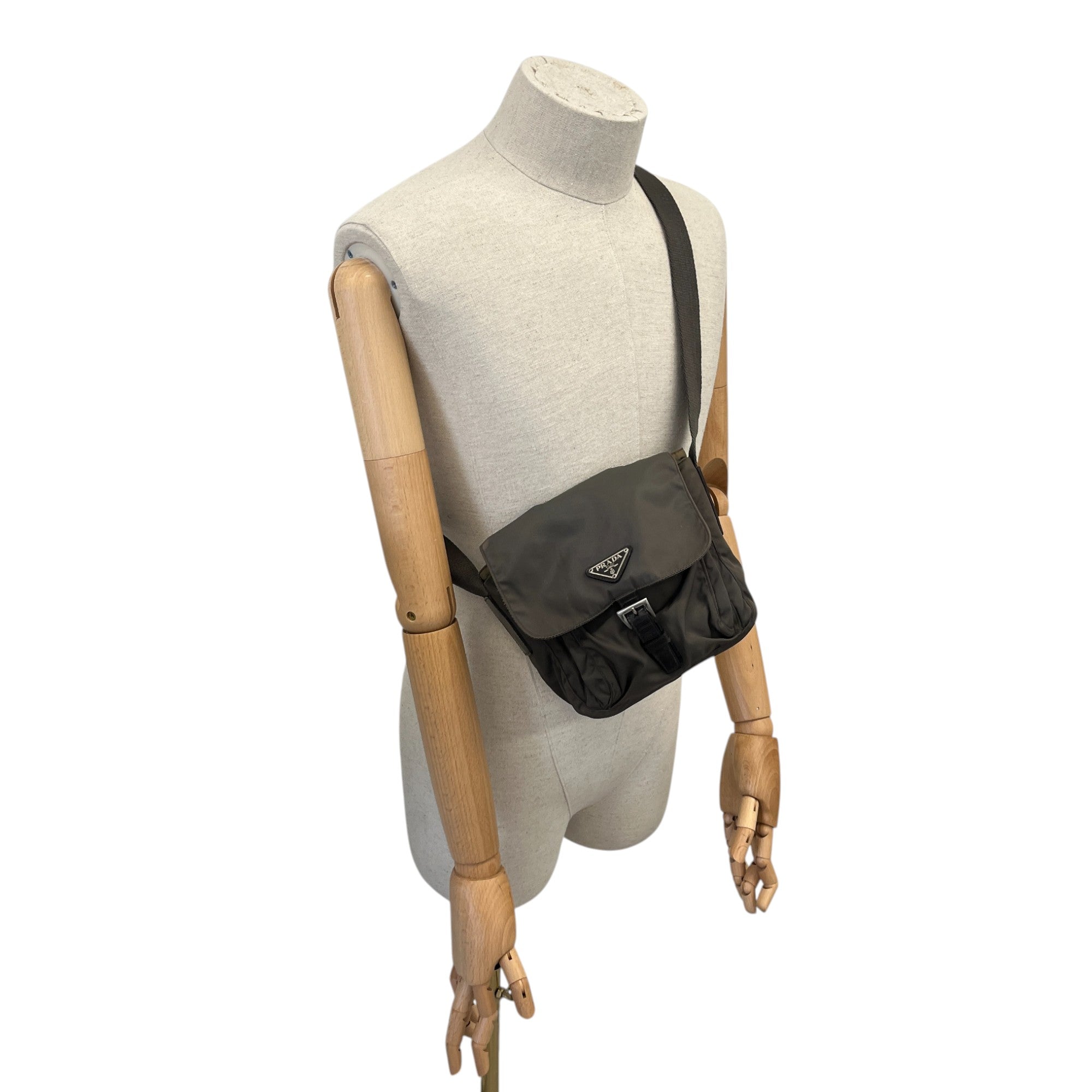 Men's Nylon Messenger Bag Khaki