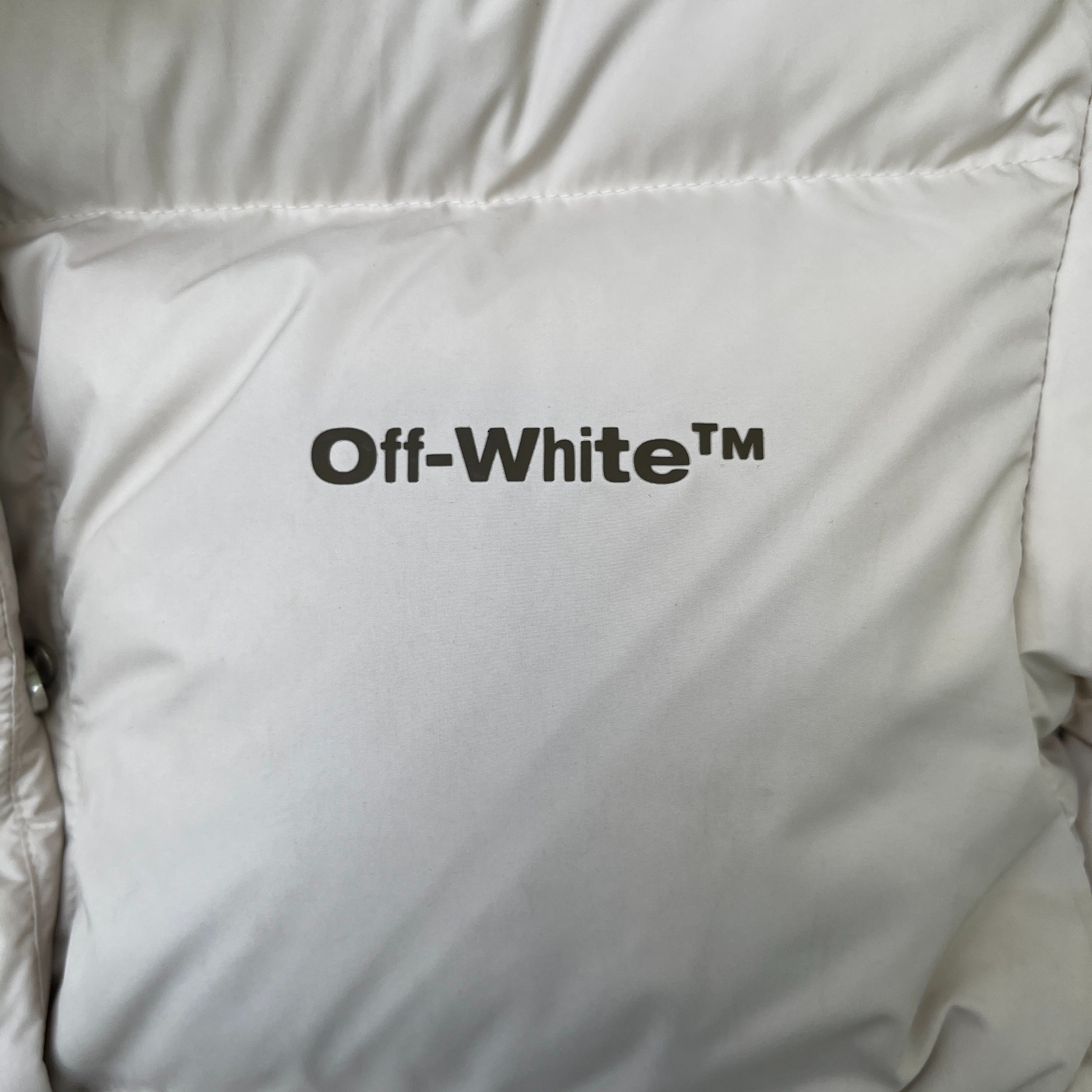 Women's Logo Print Down Jacket Beige Size IT 42 / UK 10