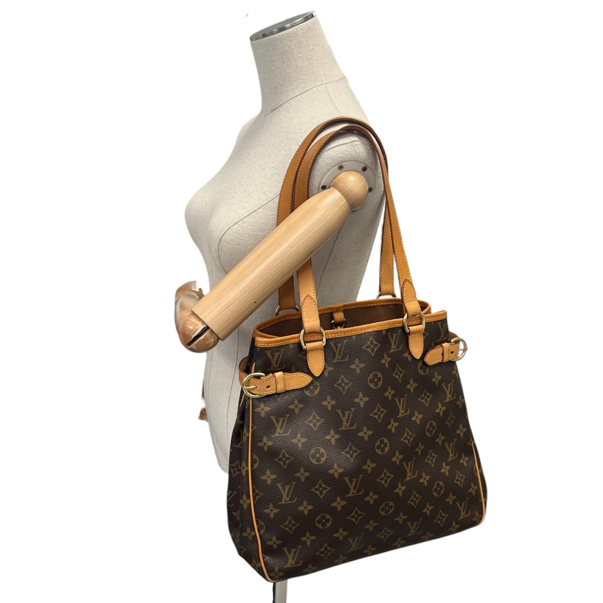 Women's Monogram Batignolles Vertical Pm Handbag Brown