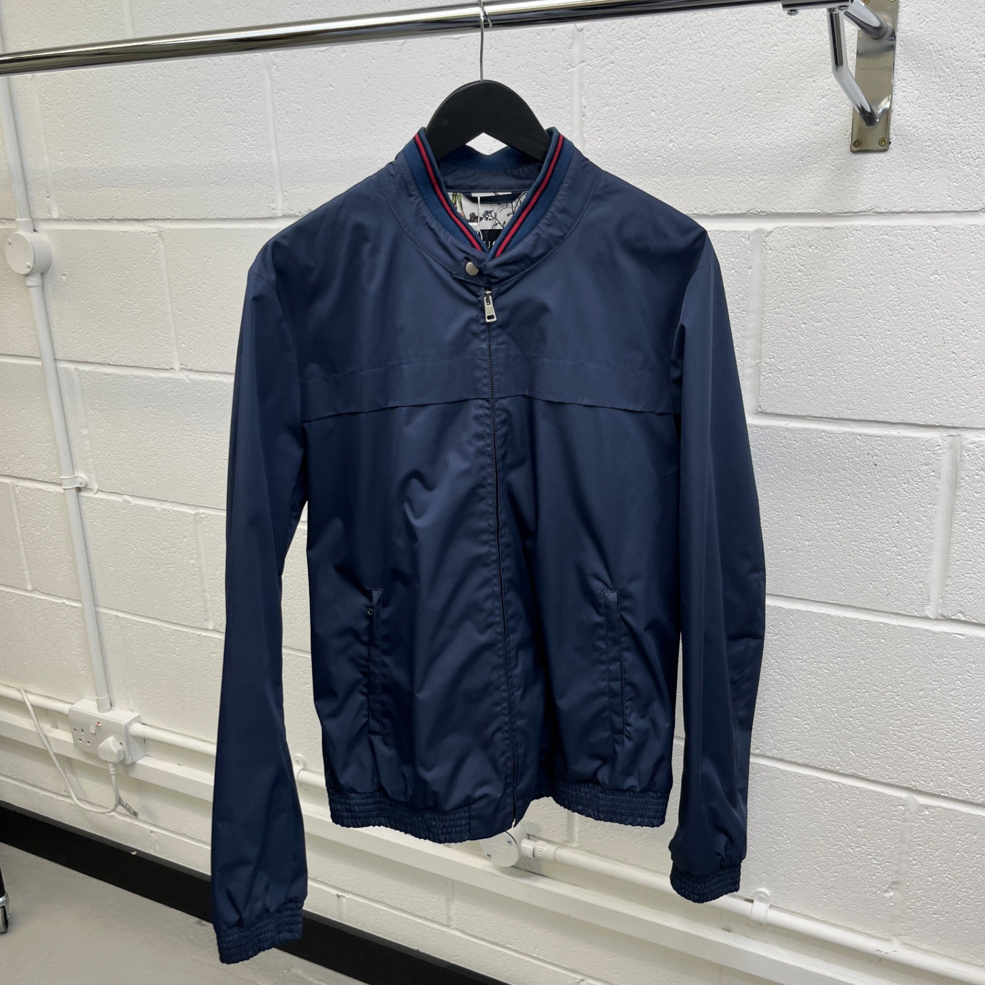 Men's Web Collar Jacket Navy Size IT 50 / L