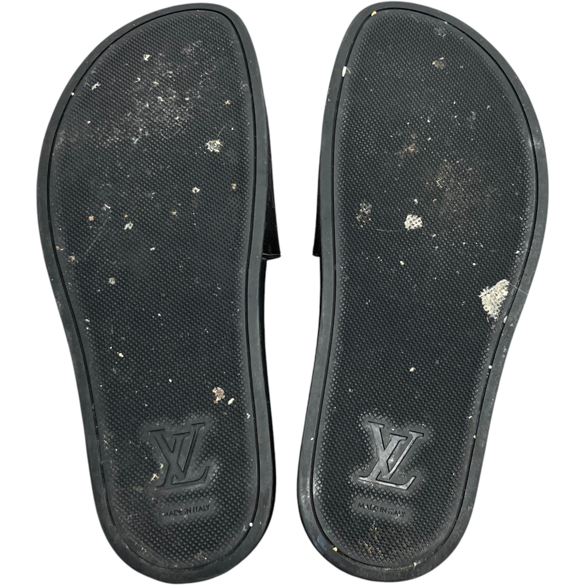 Men's Monogram Eclipse Waterfront Mules Slides Black Size EU 40 / UK 6
