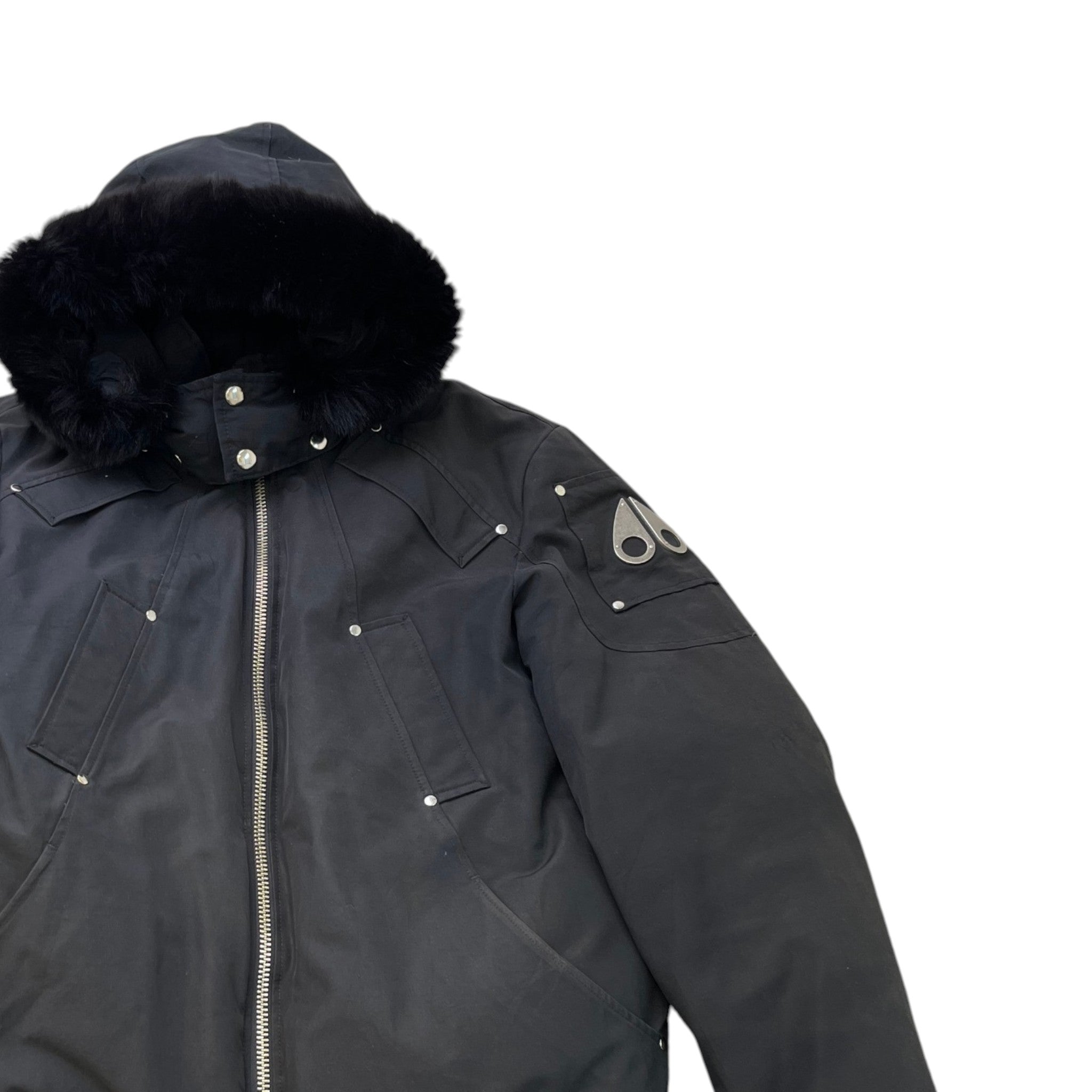 Men's Ballistic Bomber Down Jacket Black Size XL