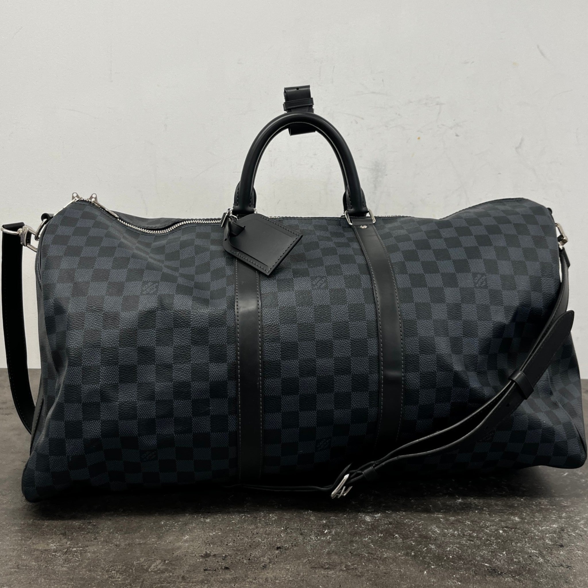 Men's Damier Colbolt Keepall Bandoulière 55 Bag Navy