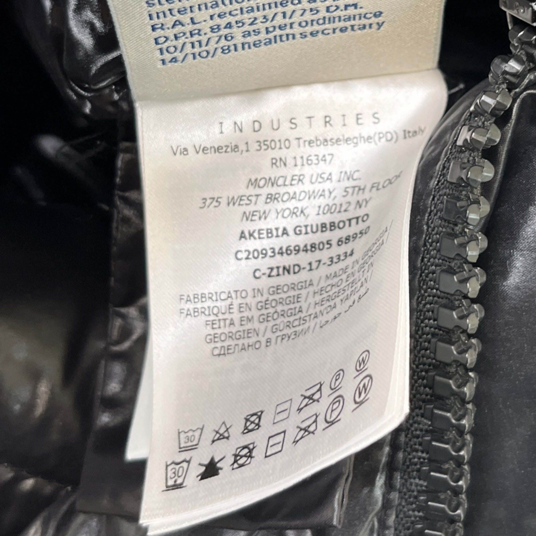 Women's Akebia Down Jacket Black Size 1 / UK 10