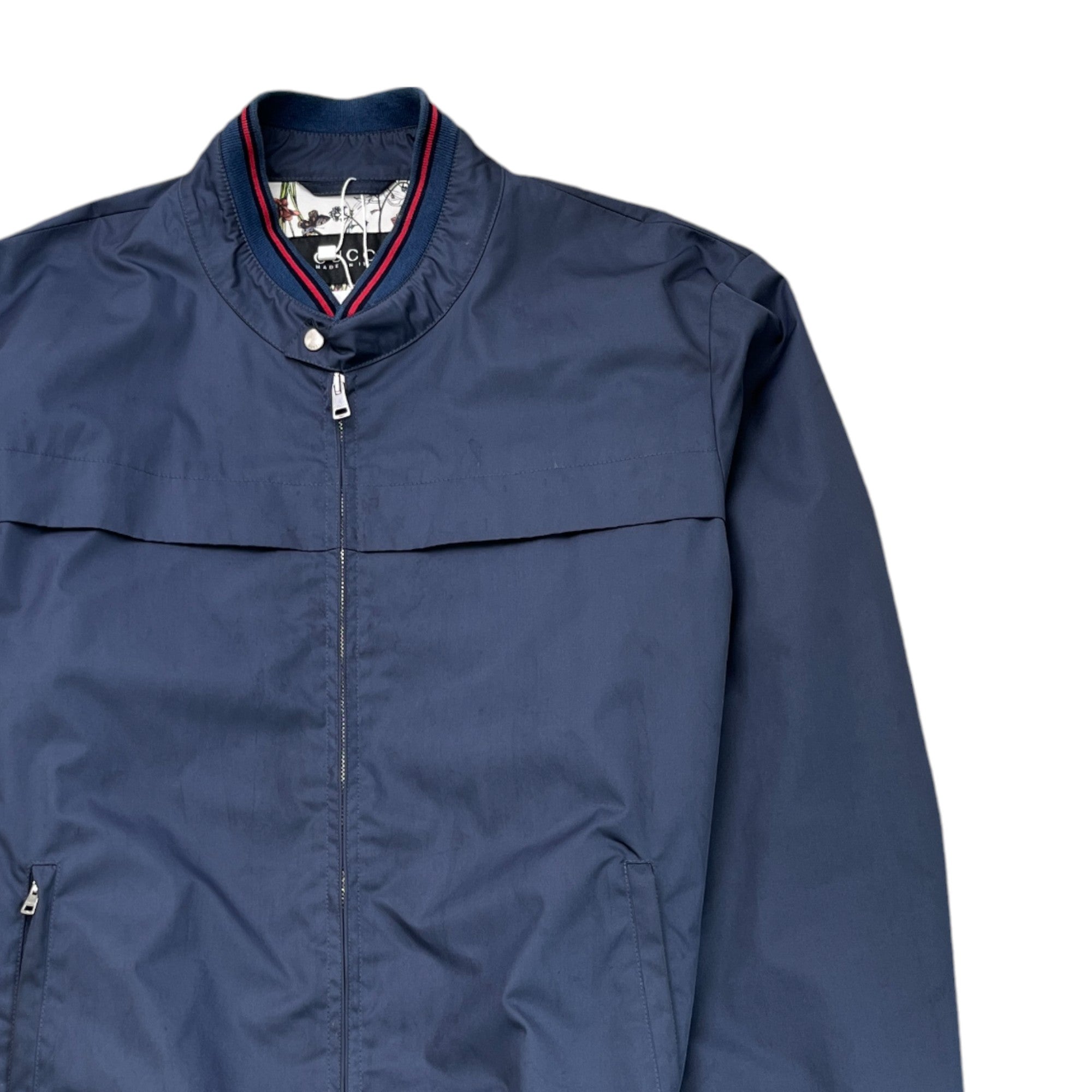 Men's Web Collar Jacket Navy Size IT 50 / L