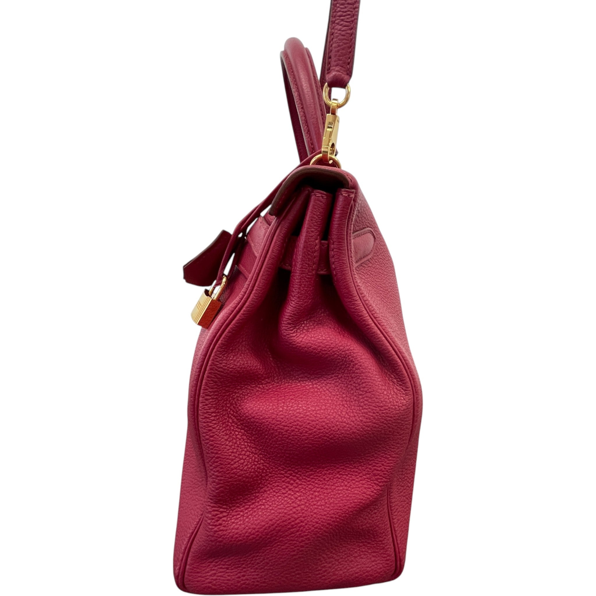 Women's Kelly 35 Clemence Rouge Bag Burgundy