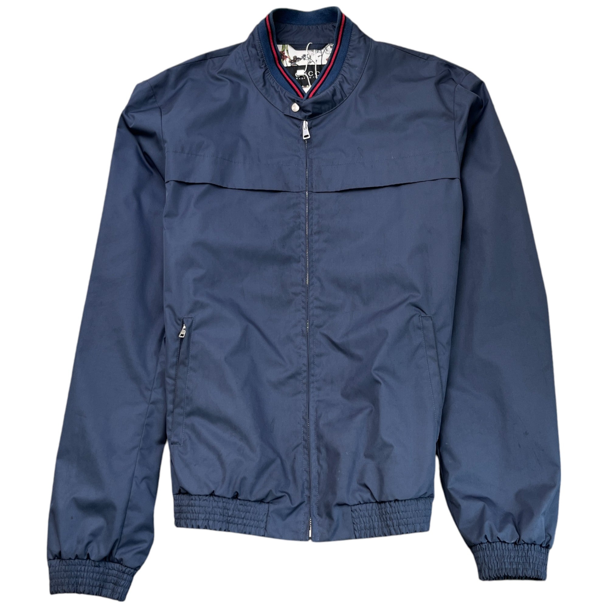 Men's Web Collar Jacket Navy Size IT 50 / L