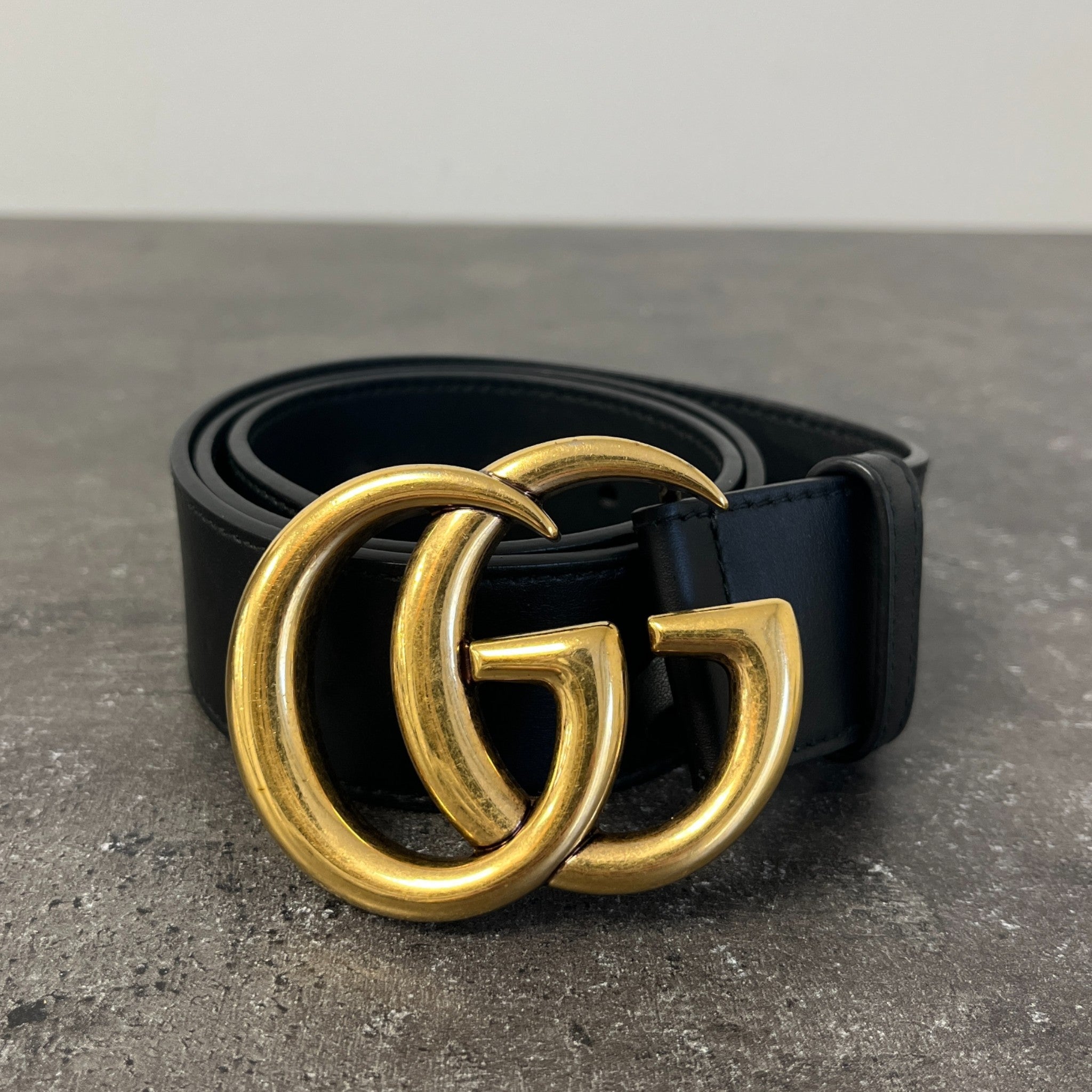 Women's Gg Marmont Belt Black Size 70CM / UK 6