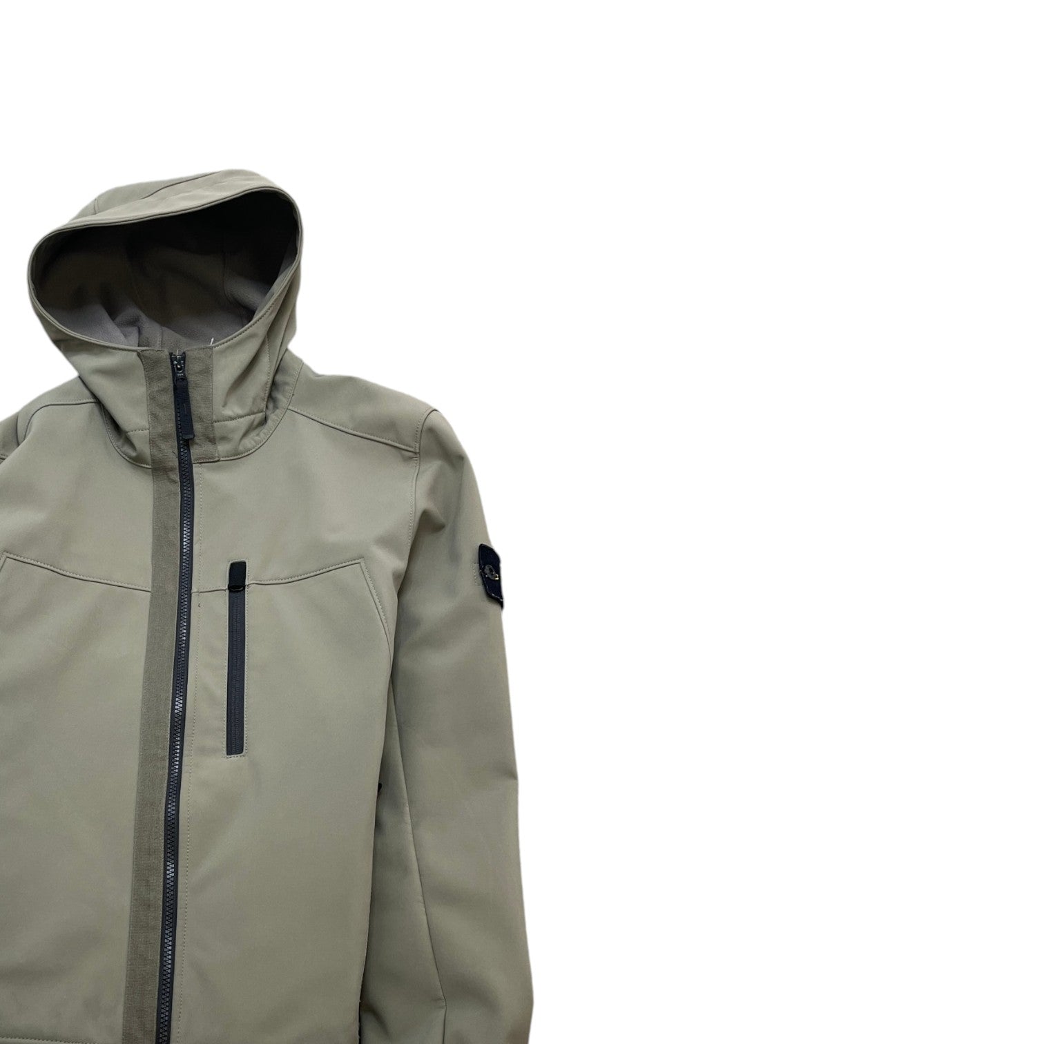 Men's Applique Logo Soft Shell-R Jacket Khaki Size M