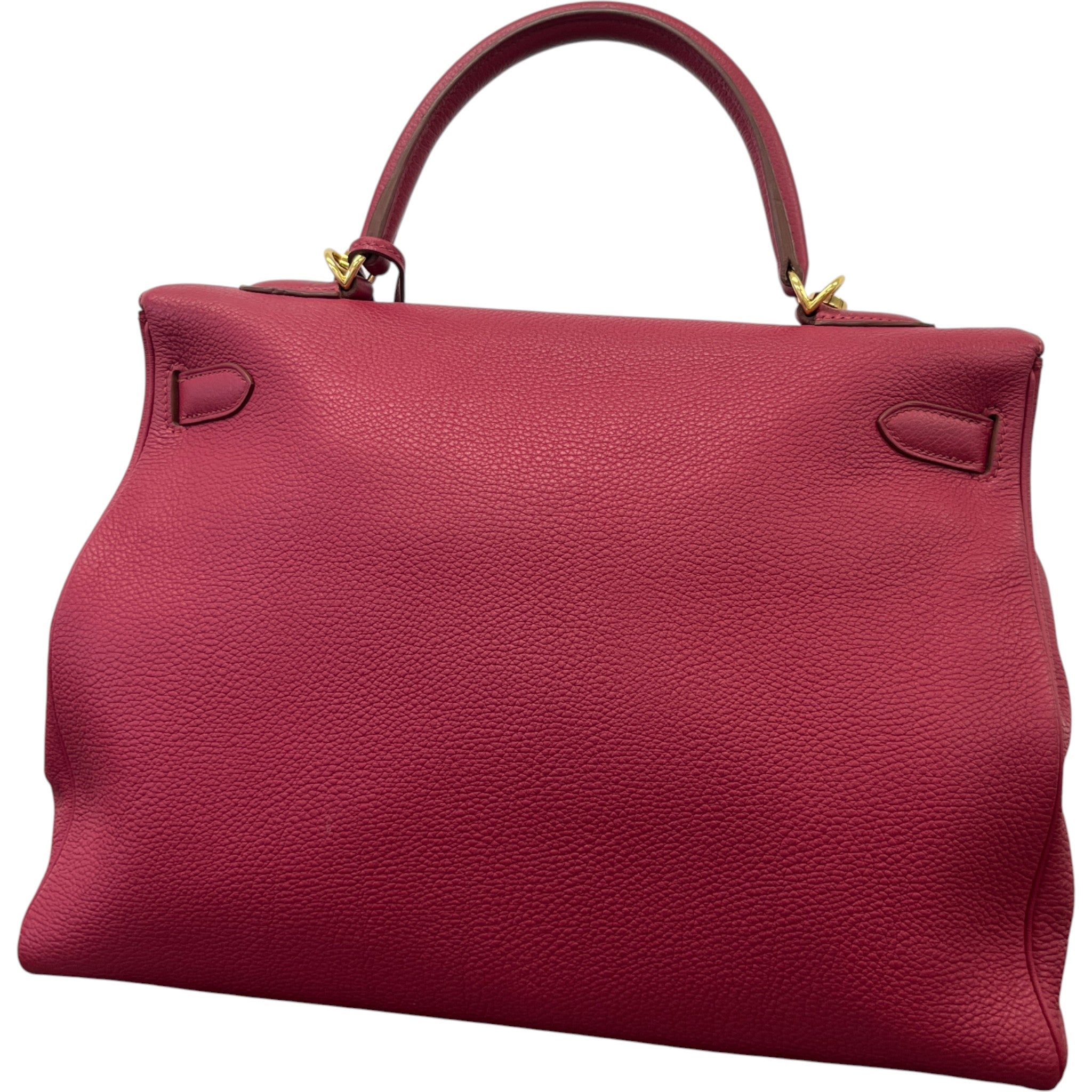 Women's Kelly 35 Clemence Rouge Bag Burgundy