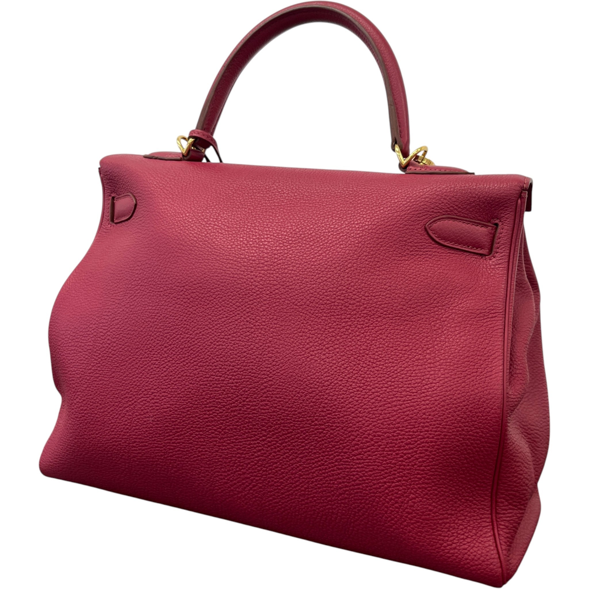 Women's Kelly 35 Clemence Rouge Bag Burgundy