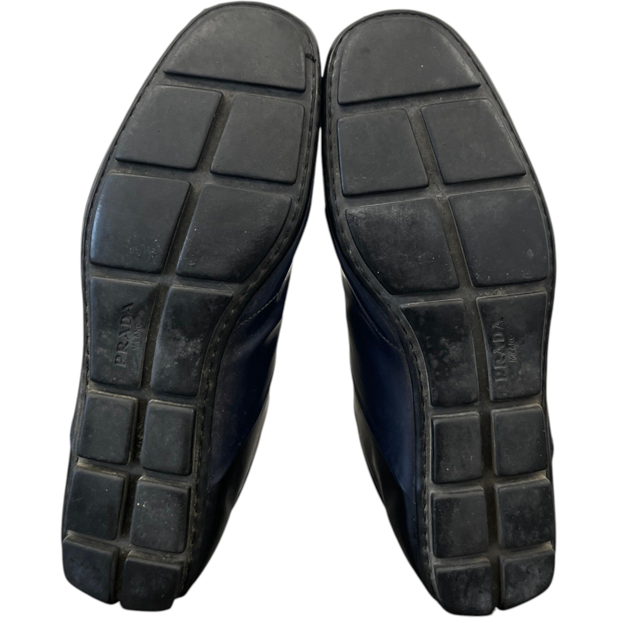 Men's Leather Logo Low Trainers Navy Size EU 40.5 / UK 6.5