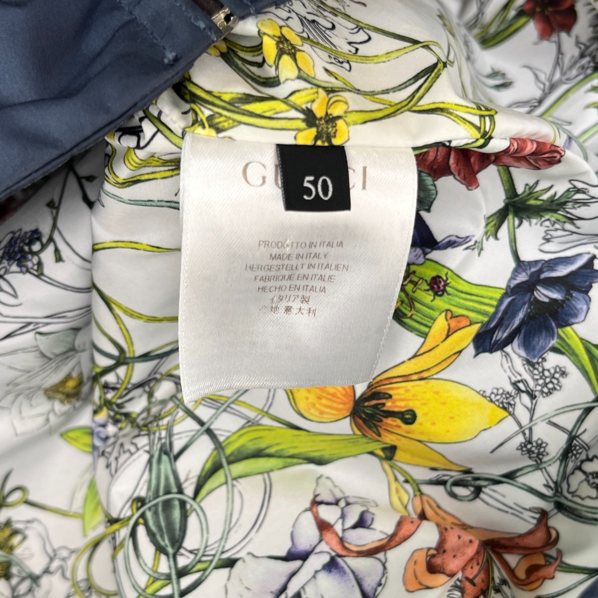 Men's Web Collar Jacket Navy Size IT 50 / L