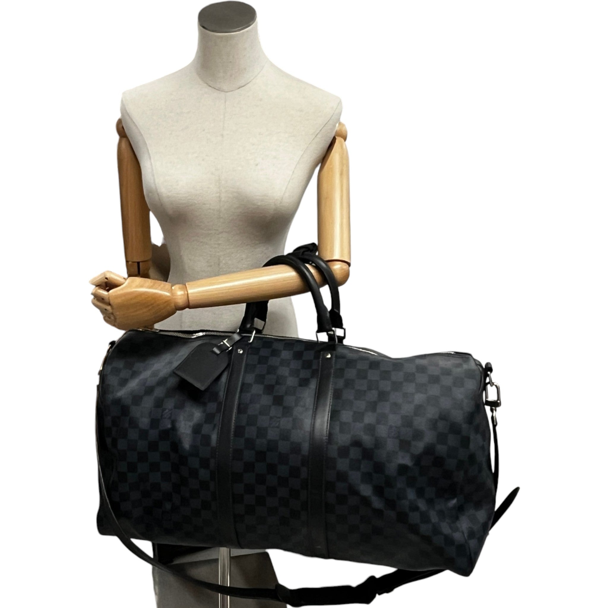 Men's Damier Colbolt Keepall Bandoulière 55 Bag Navy