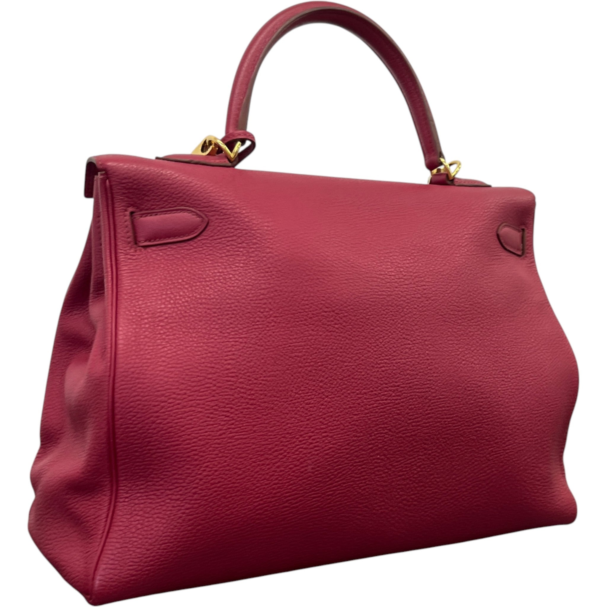 Women's Kelly 35 Clemence Rouge Bag Burgundy