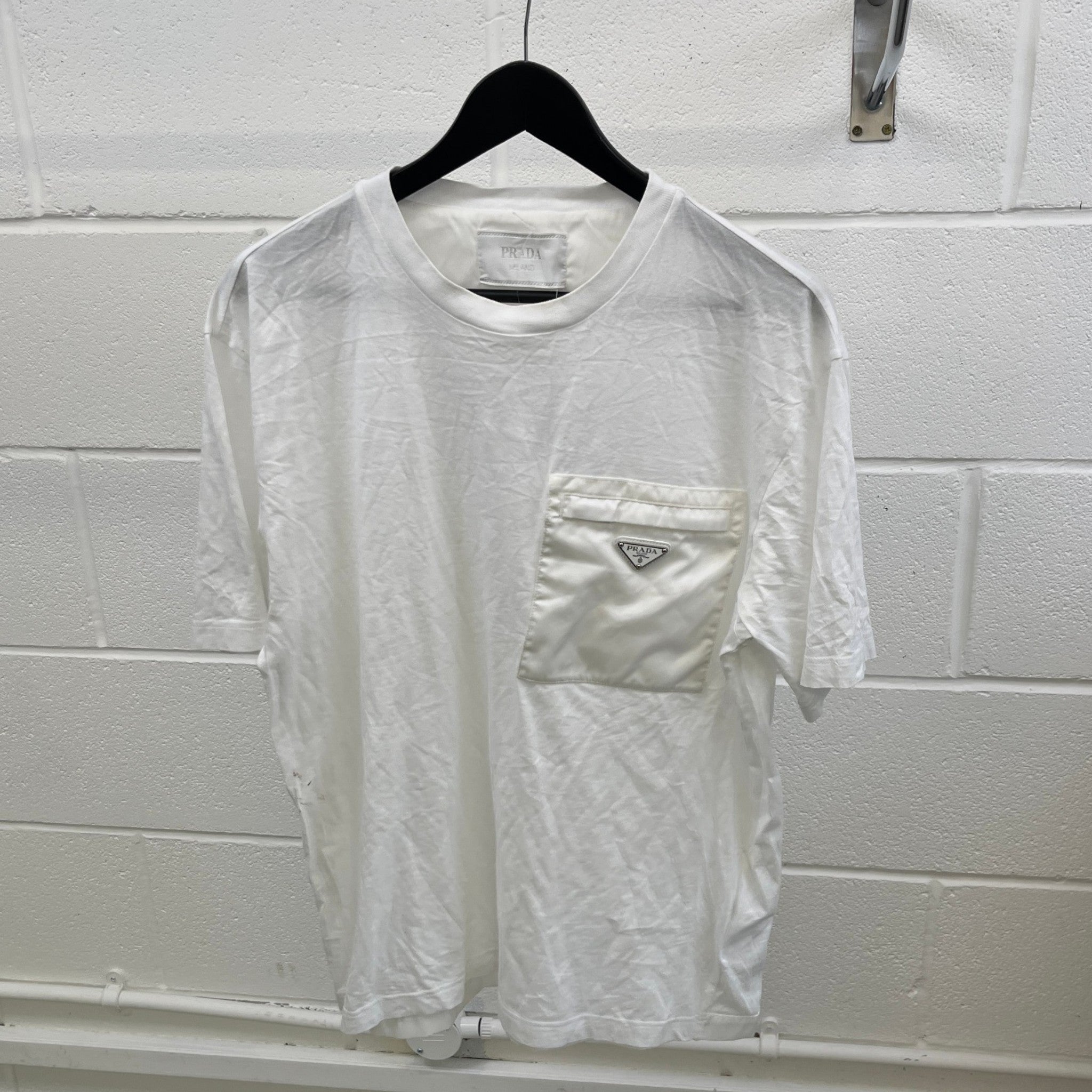 Men's Plaque Logo T-Shirt White Size XL