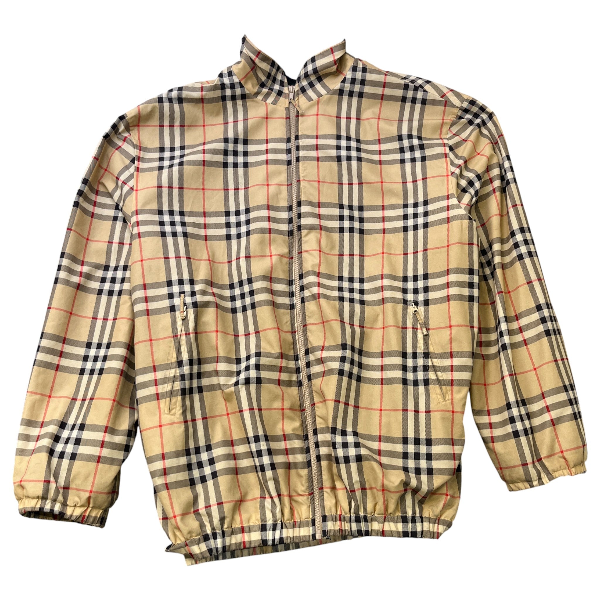 Men's Nova Check Jacket Beige Size XL