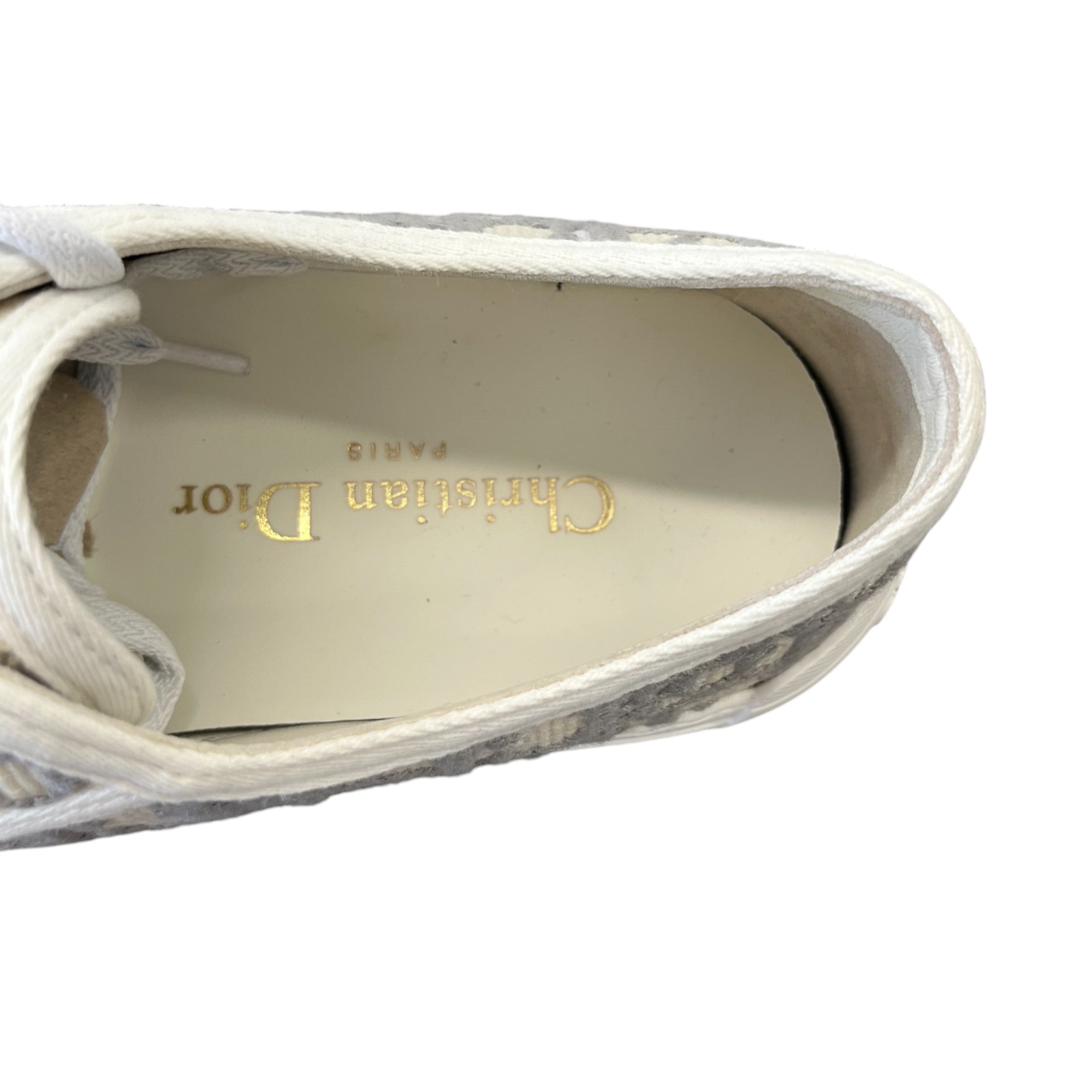 Women's Walk'N'Dior Oblique Embroidered Low Trainers Grey Size EU 39 / UK 6