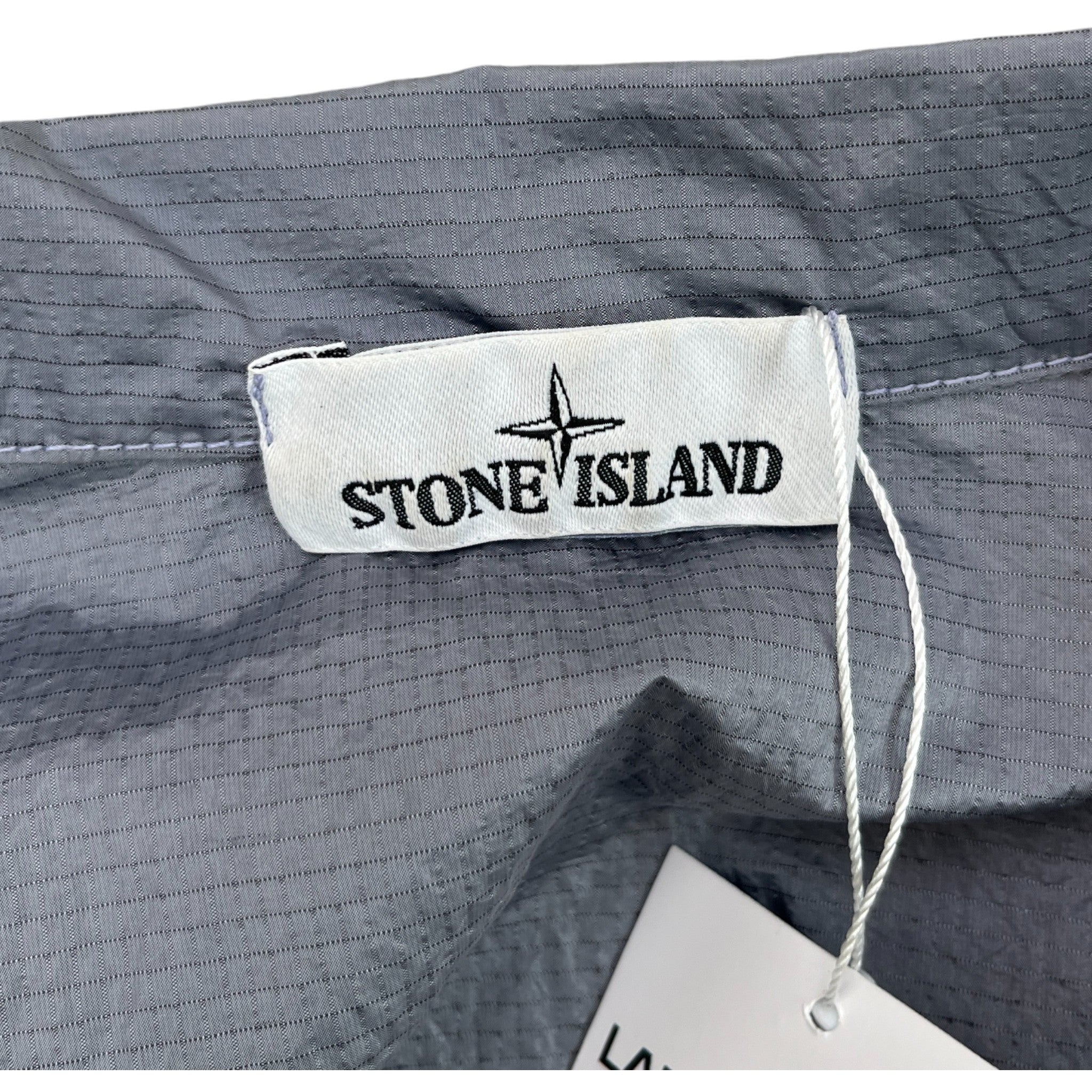 Men's Nylon Metal OverShirt Silver Size S