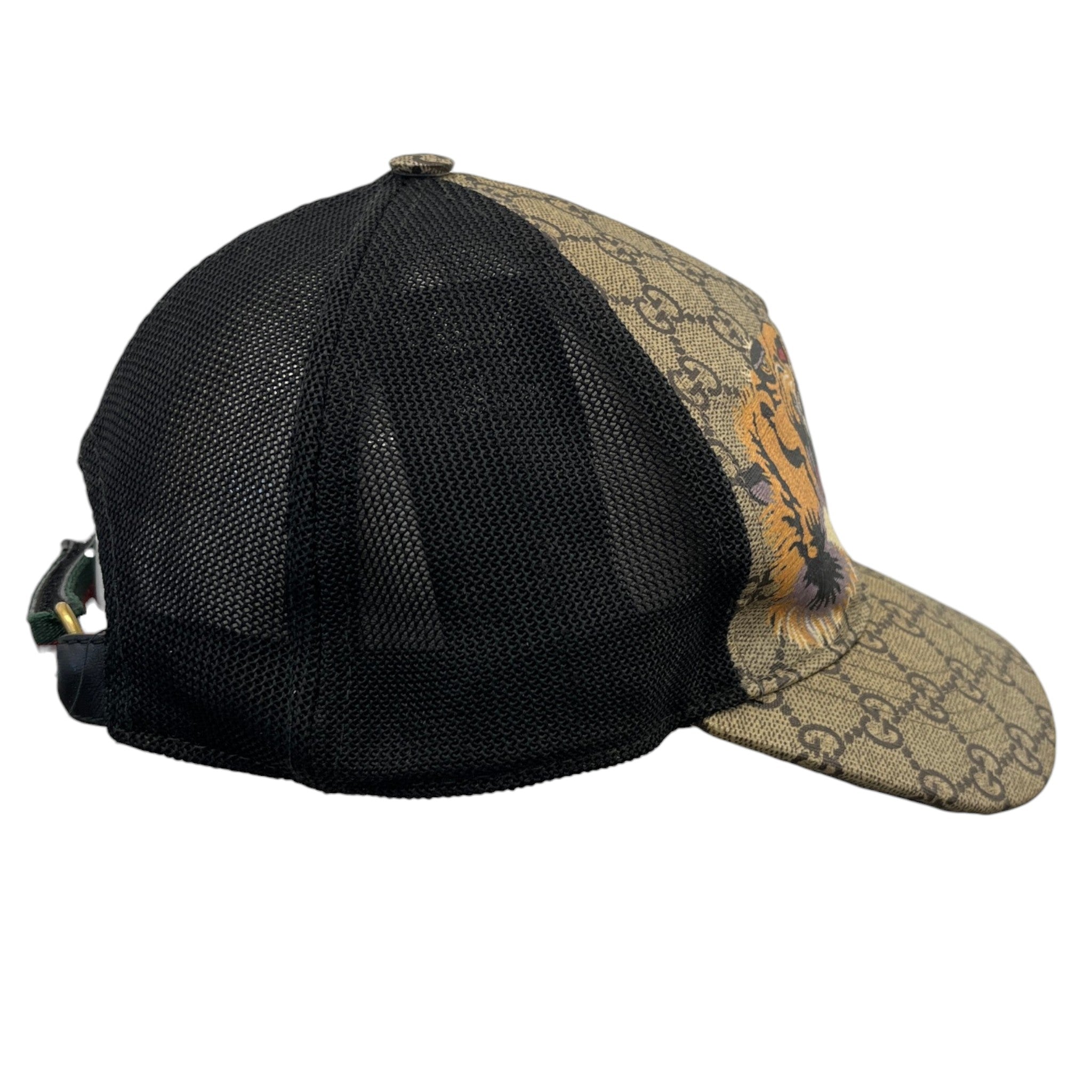 Men's Gg Supreme Tiger Cap Beige Size L