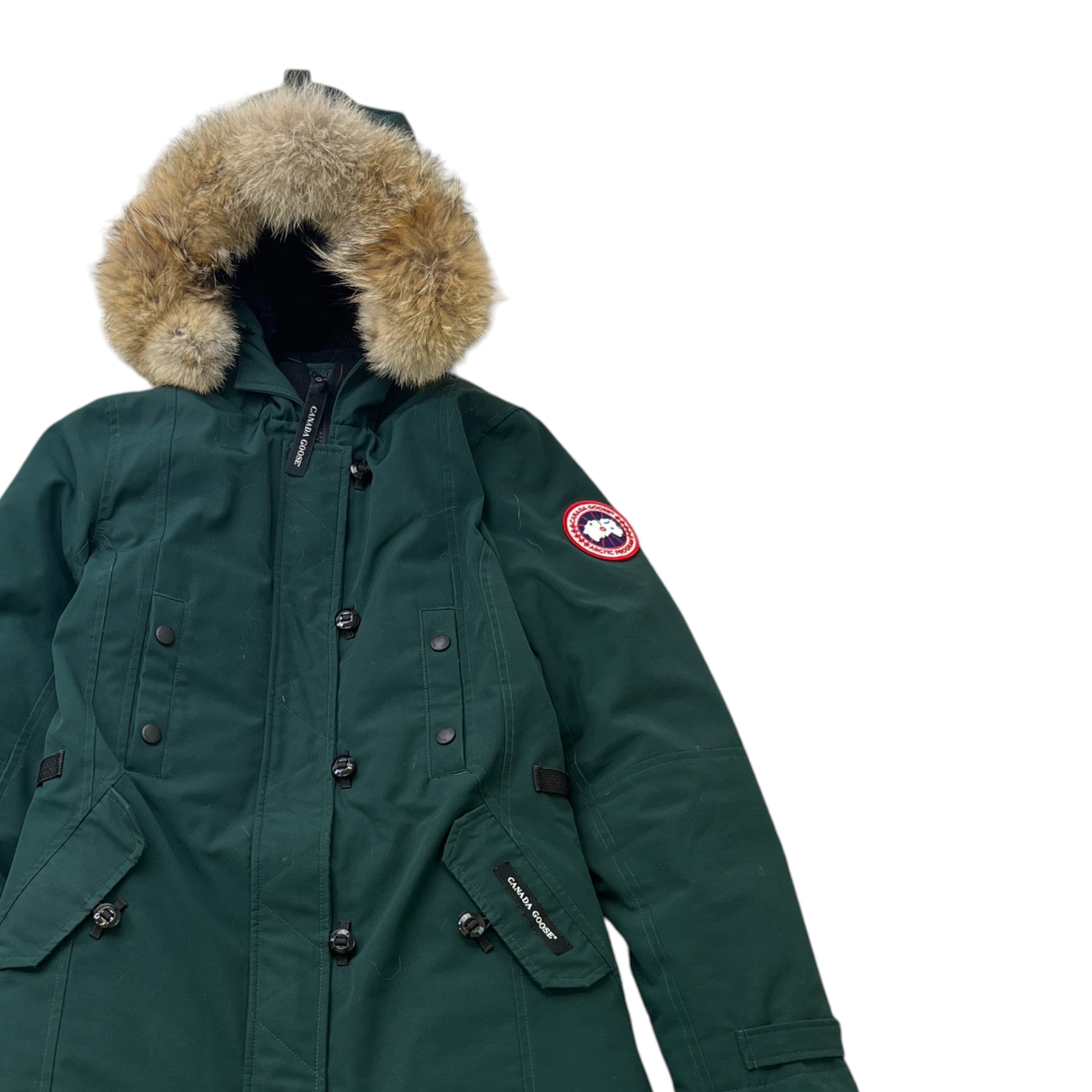 Women's Kensington Parka Down Jacket Green Size XS
