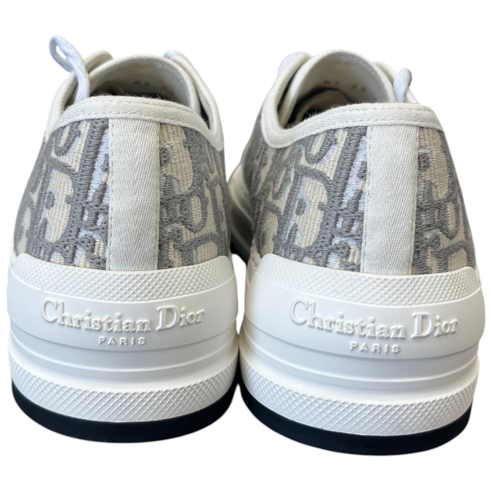 Women's Walk'N'Dior Oblique Embroidered Low Trainers Grey Size EU 39 / UK 6