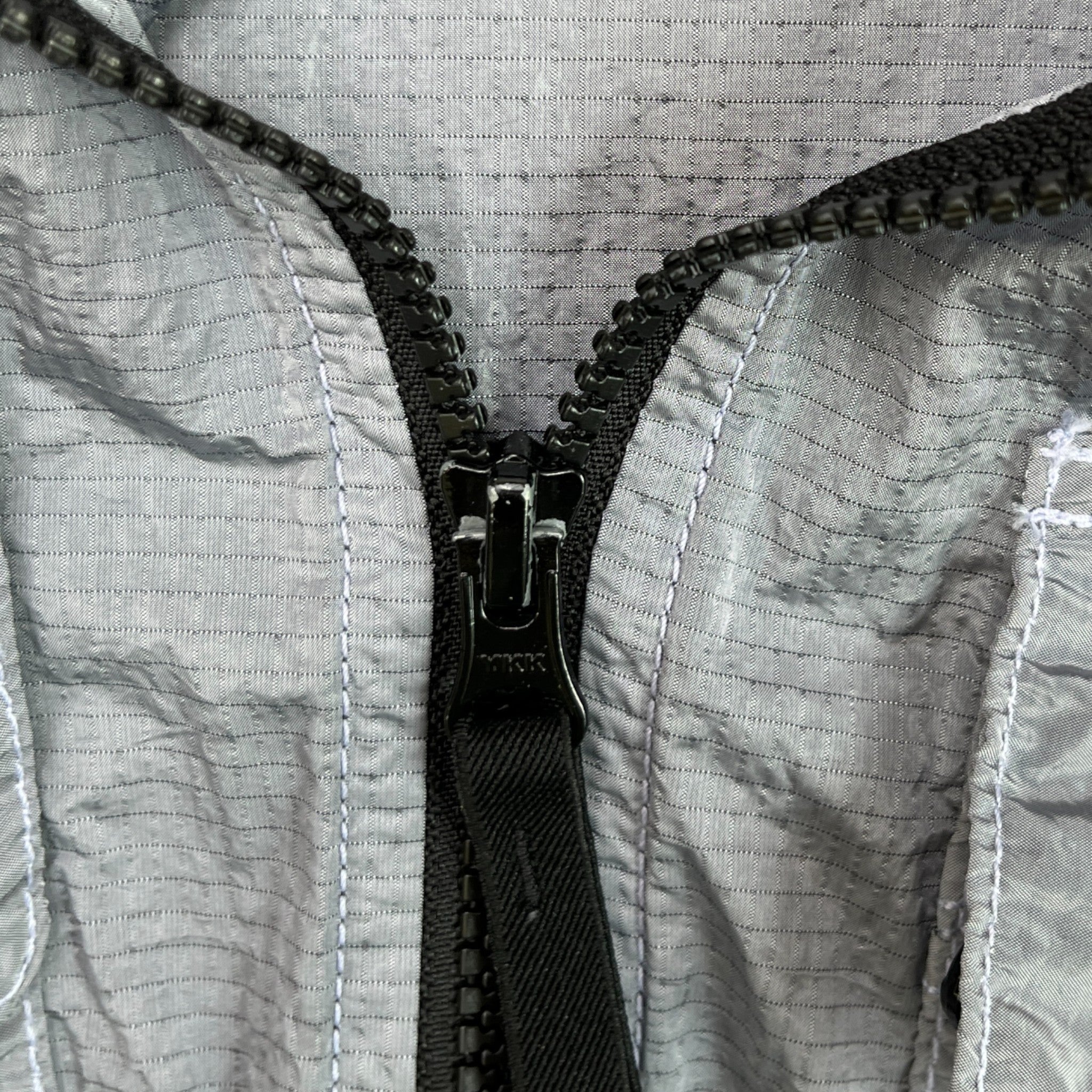 Men's Nylon Metal OverShirt Silver Size S