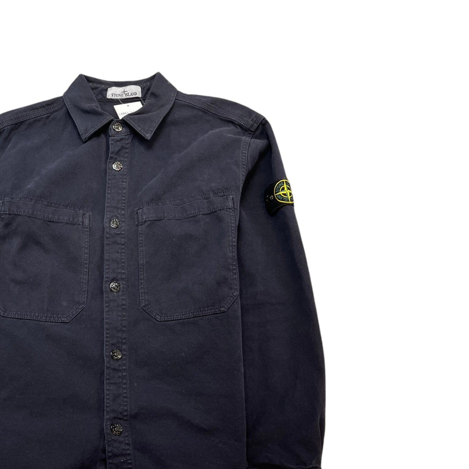 Men's Applique Logo OverShirt Navy Size L