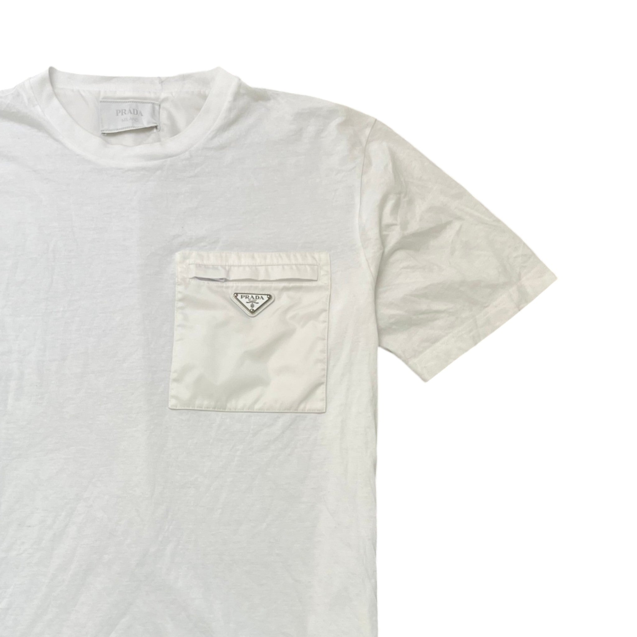 Men's Plaque Logo T-Shirt White Size XL