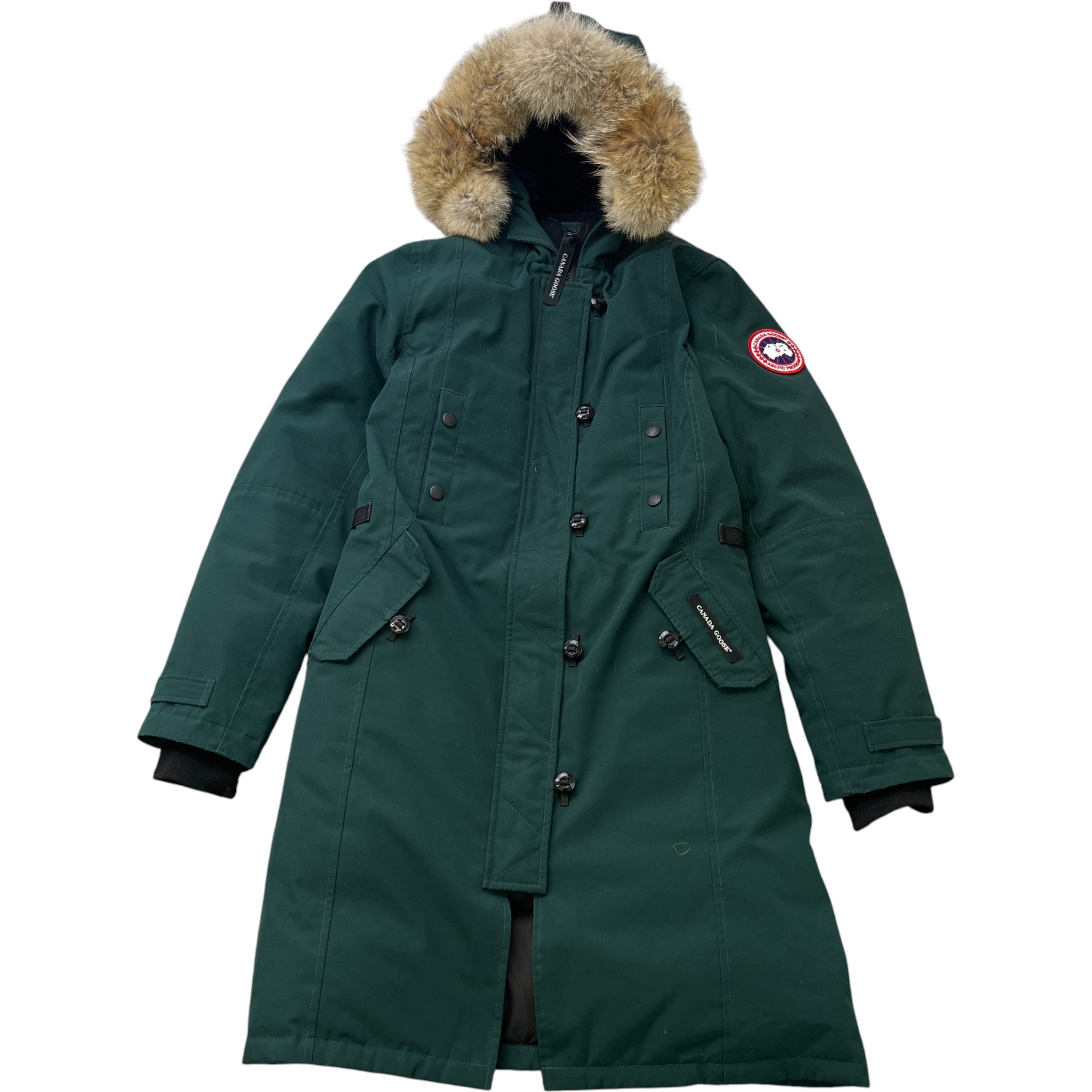 Women's Kensington Parka Down Jacket Green Size XS
