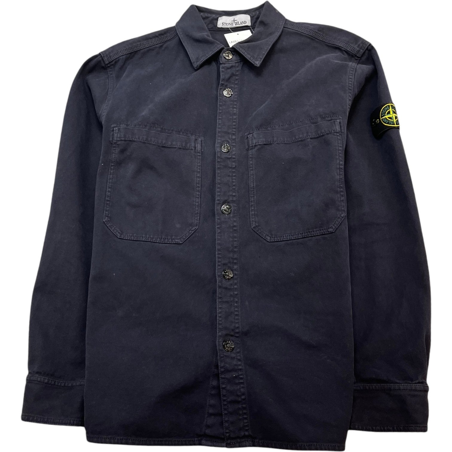 Men's Applique Logo OverShirt Navy Size L