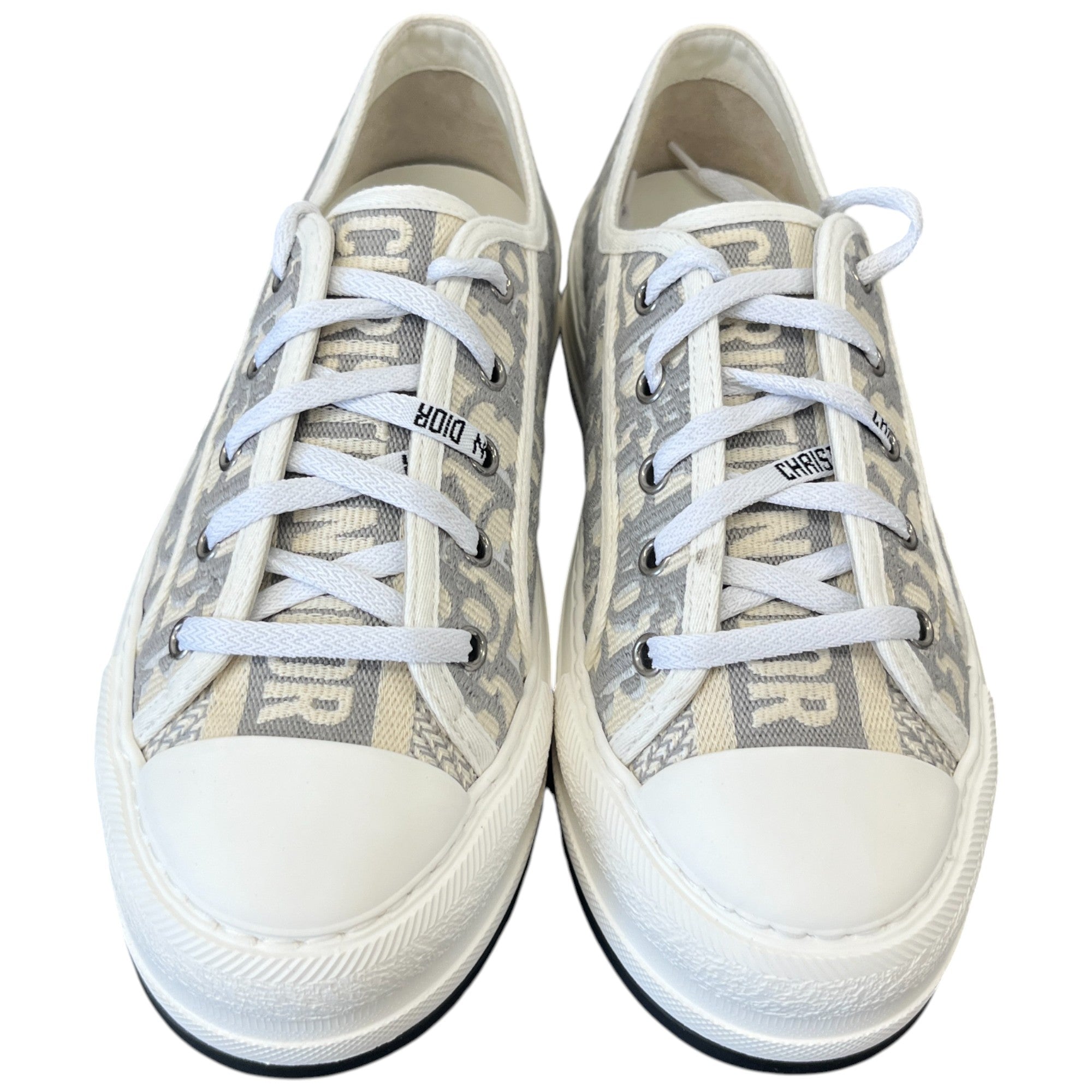 Women's Walk'N'Dior Oblique Embroidered Low Trainers Grey Size EU 39 / UK 6