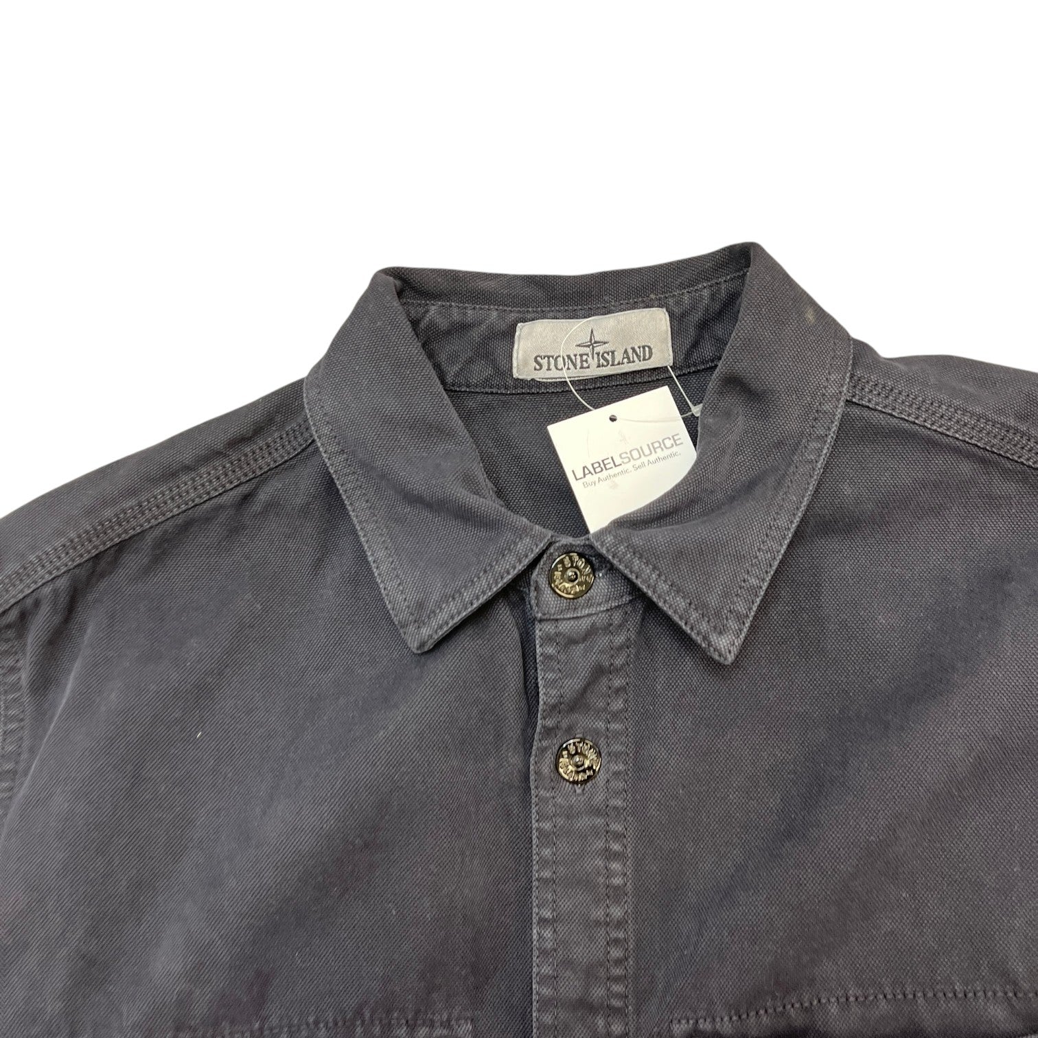Men's Applique Logo OverShirt Navy Size L
