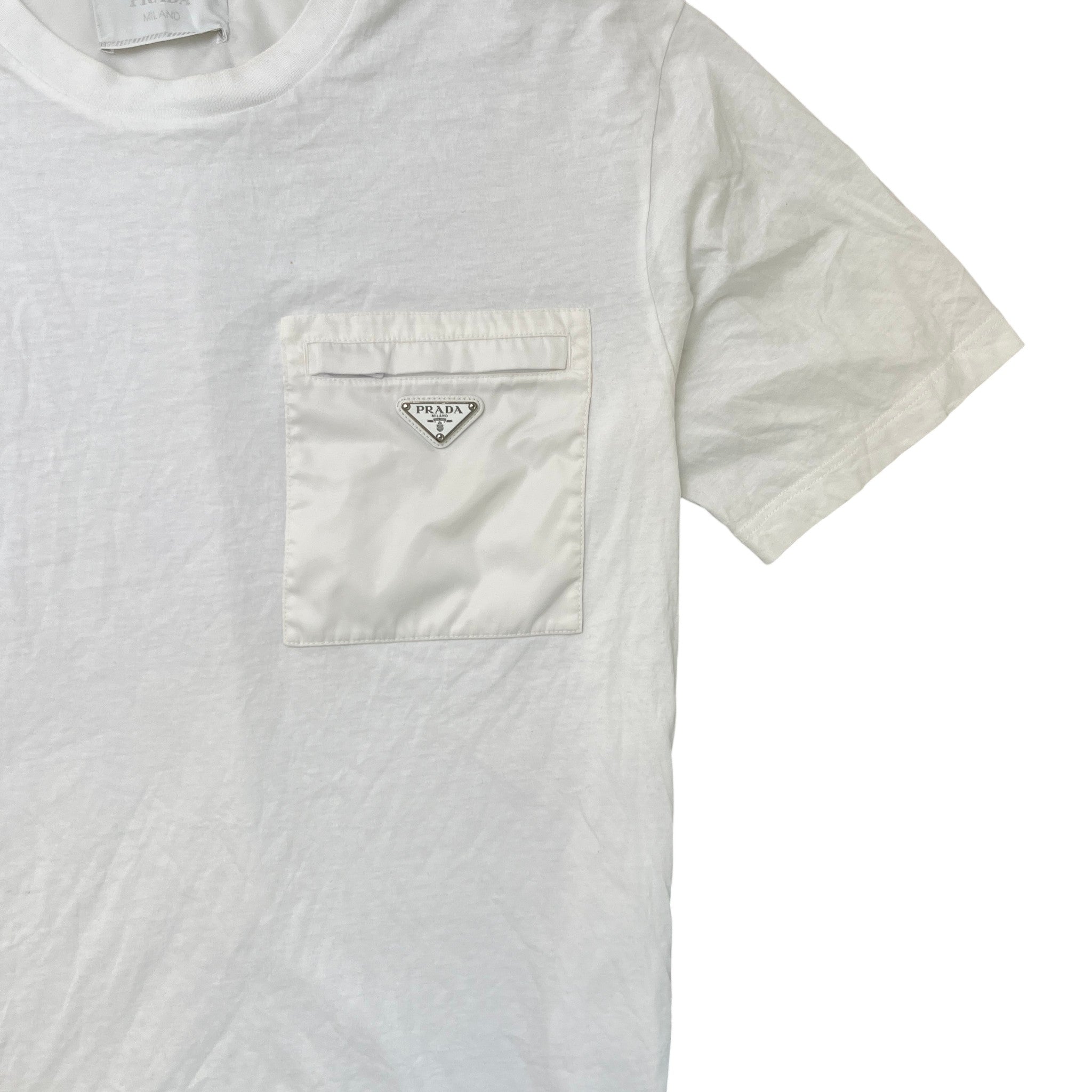 Men's Plaque Logo T-Shirt White Size XL