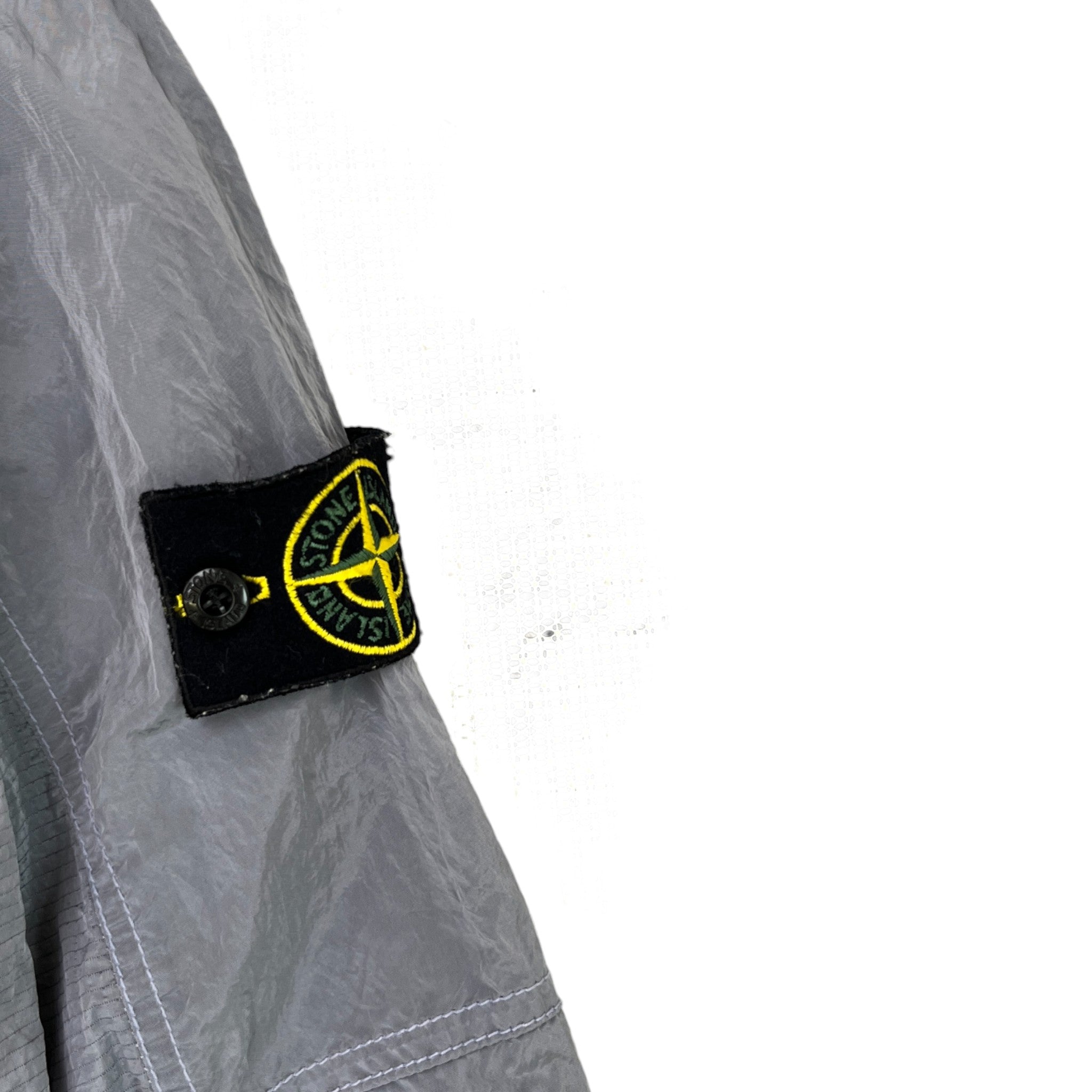 Men's Nylon Metal OverShirt Silver Size S