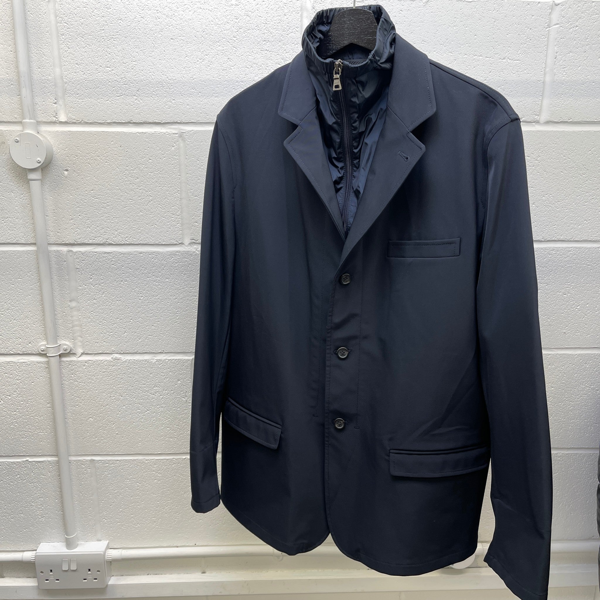 Men's Techno Stretch Blazer Jacket Navy Size S