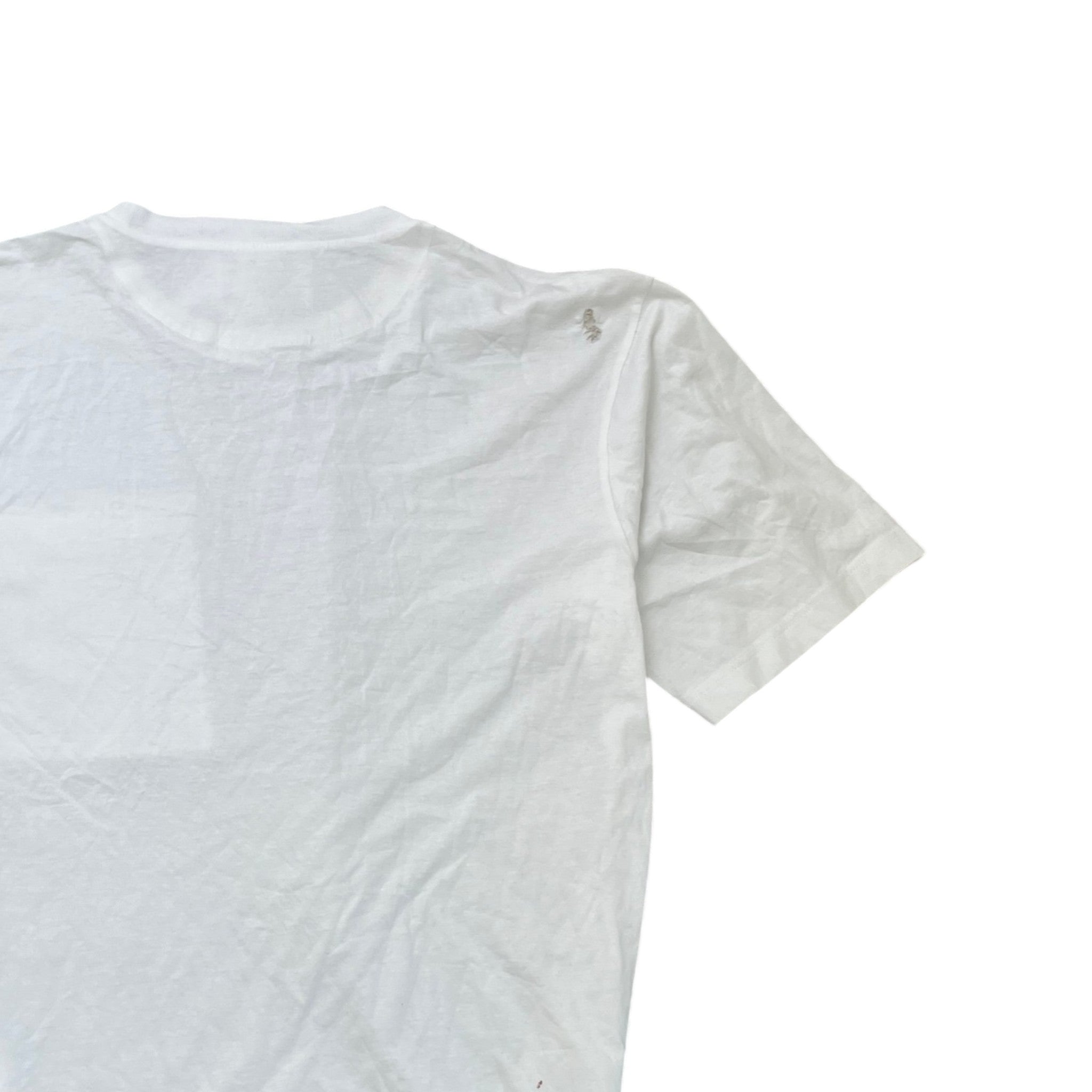 Men's Plaque Logo T-Shirt White Size XL