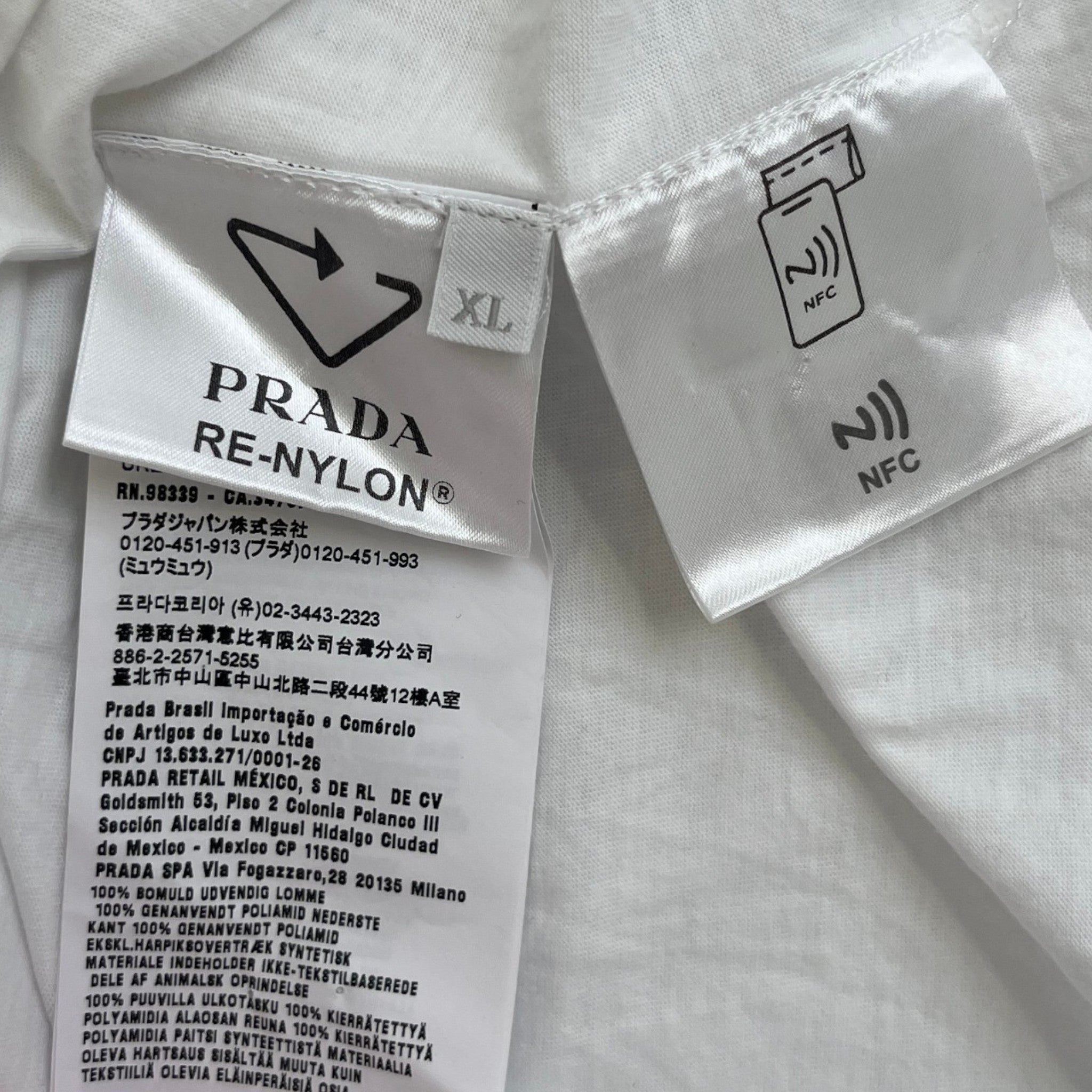 Men's Plaque Logo T-Shirt White Size XL