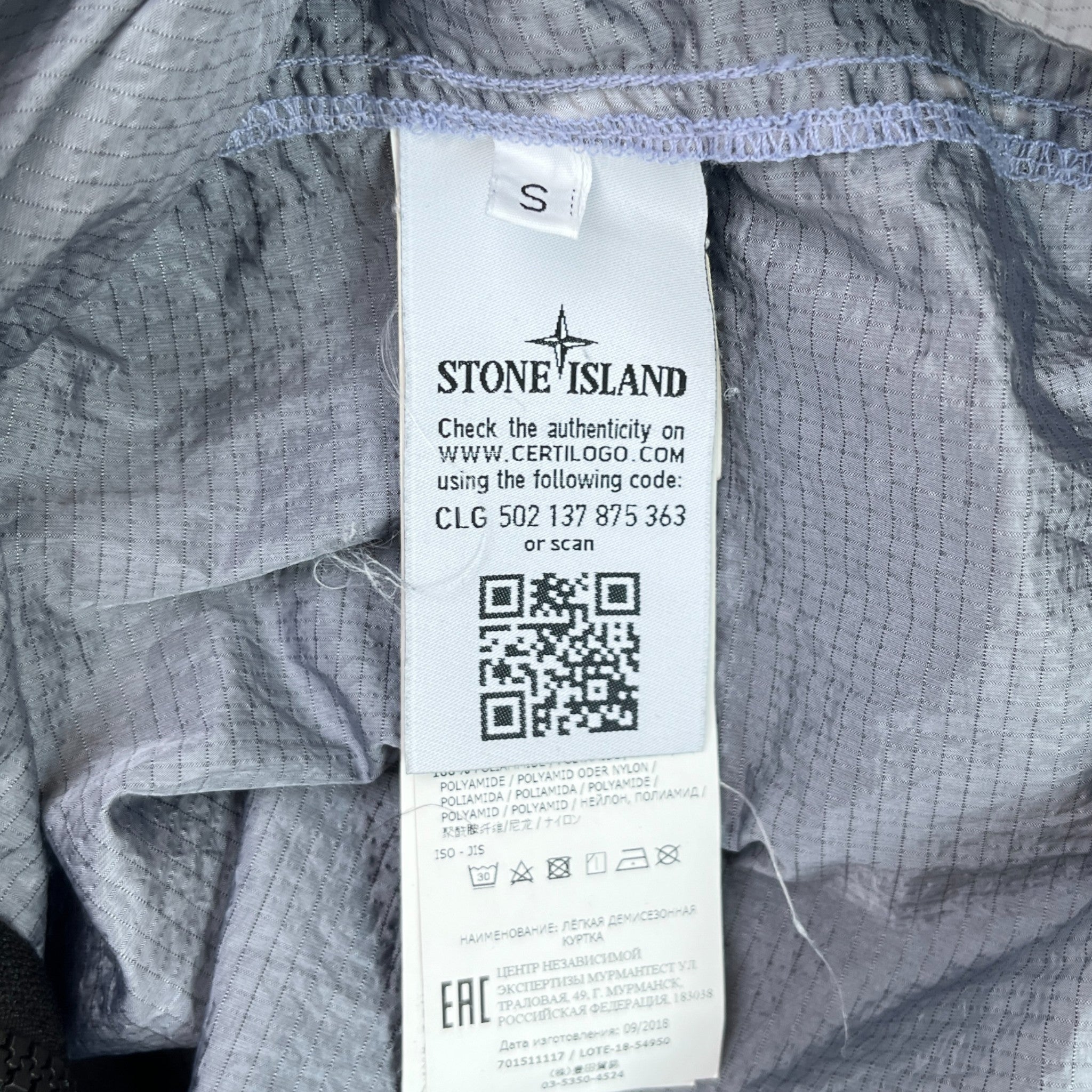 Men's Nylon Metal OverShirt Silver Size S