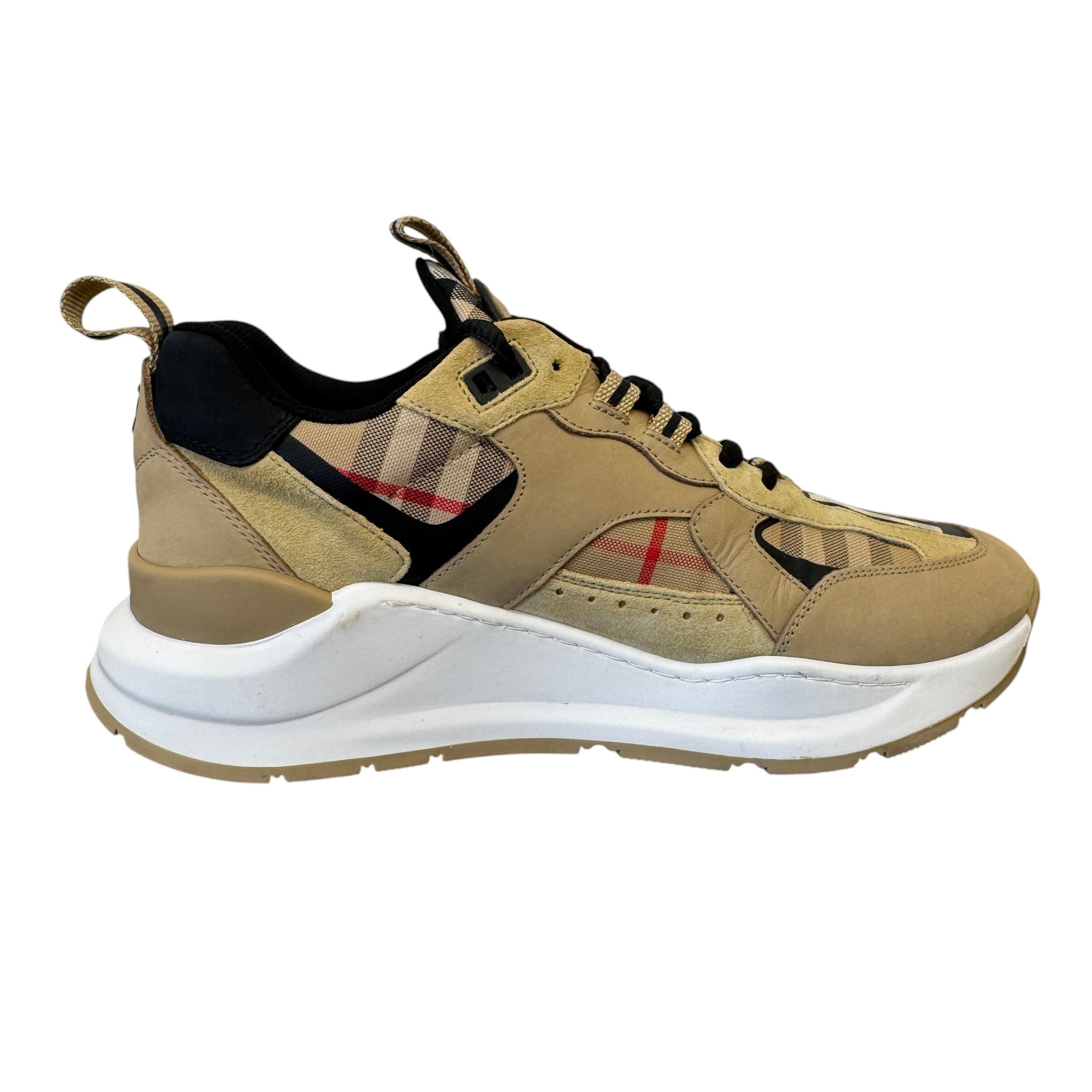 Men's Archive Check Low Trainers Beige Size EU 41 / UK 7