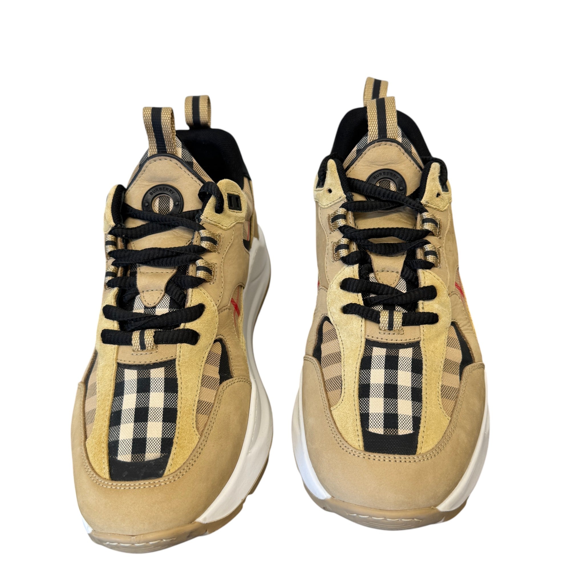Men's Archive Check Low Trainers Beige Size EU 41 / UK 7