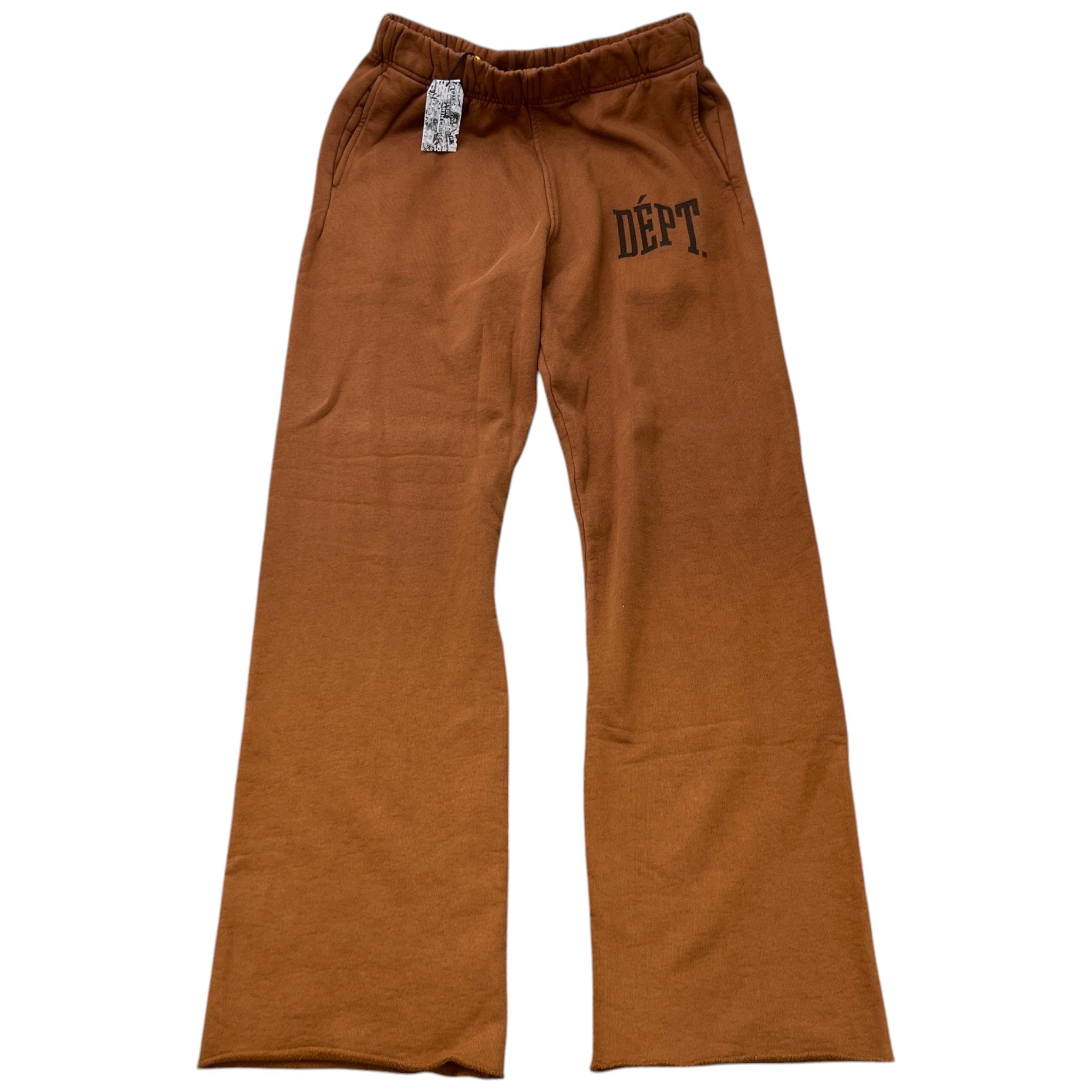 Men's Faded Logo Print Joggers Burnt Orange Size M