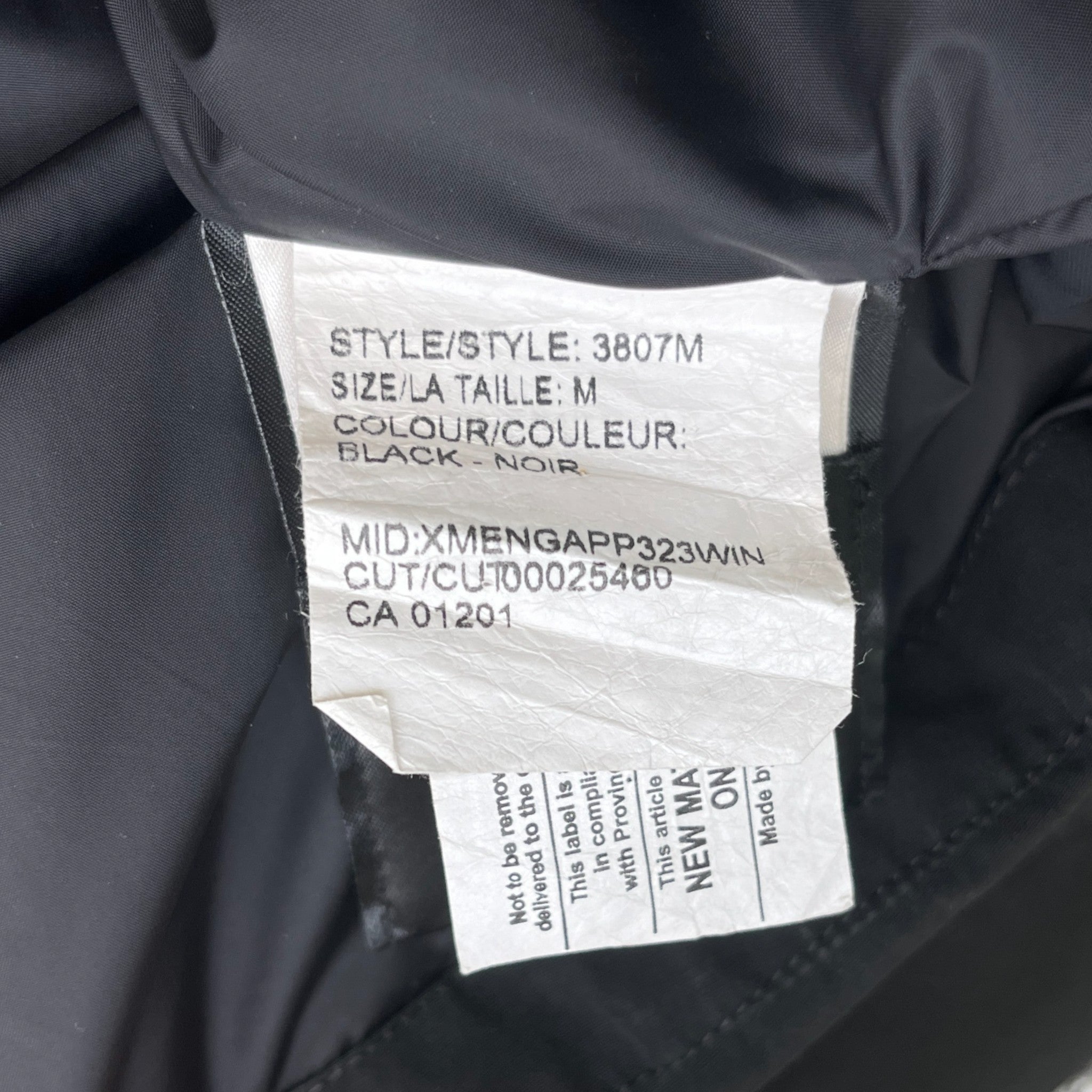 Men's Woolford Down Jacket Black Size M